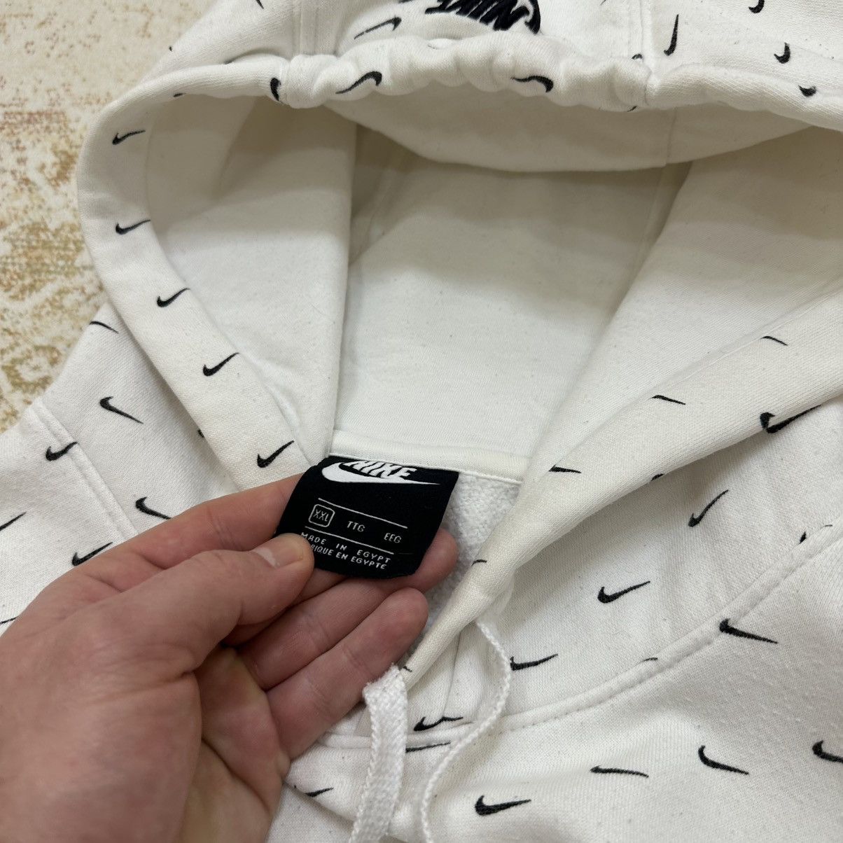Nike Vintage Nike Hoodie Overprinted Monogram Logo Y2K 00s USA Size US XXL / EU 58 / 5 - 8 Thumbnail
