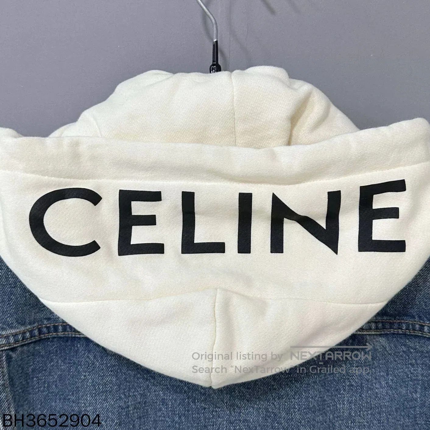 Celine Hooded Logo Denim Jacket Celine. Size S / US 4 / IT 40 - 3 Thumbnail