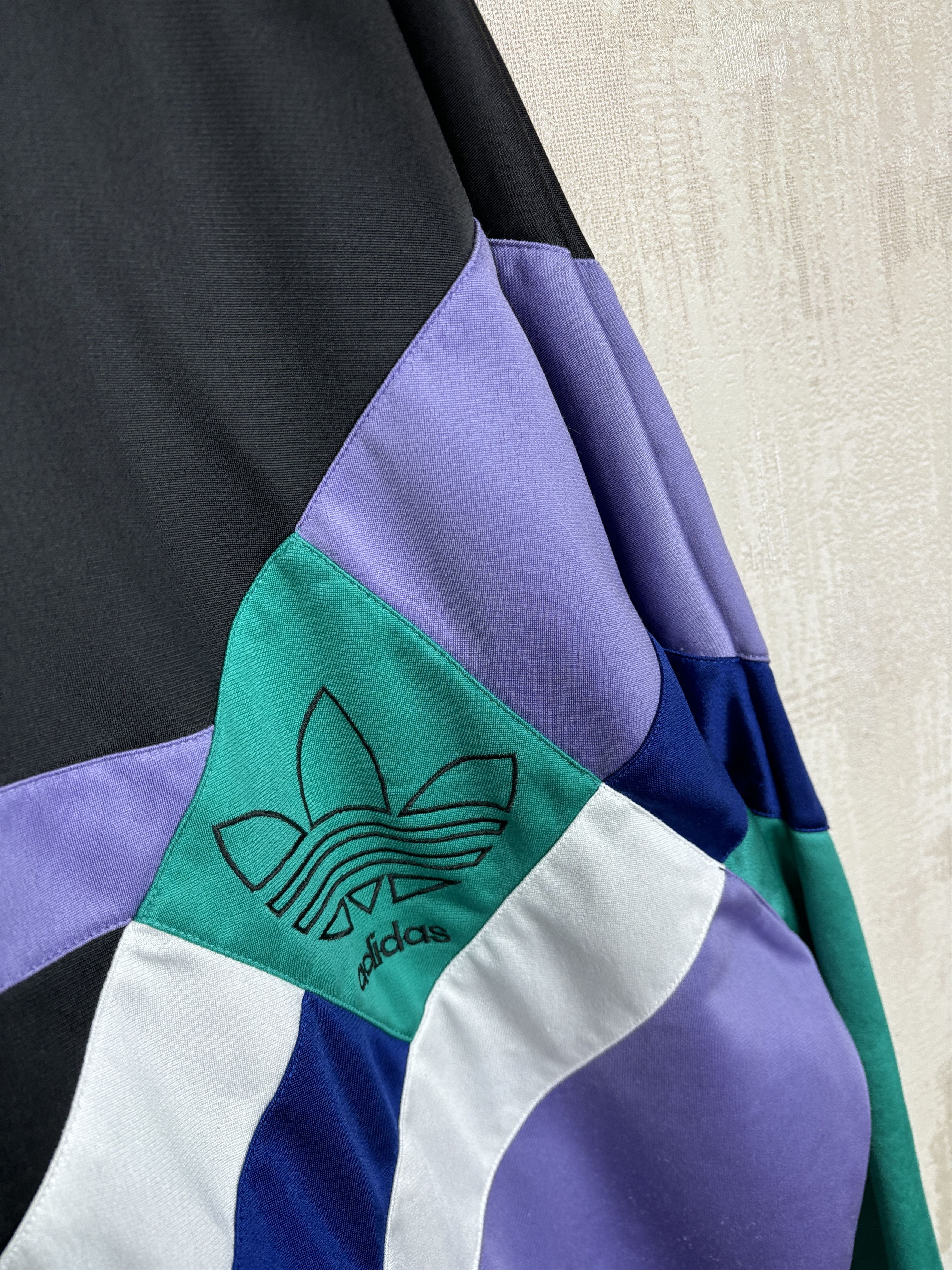 Adidas × Vintage 90's Adidas Vintage Big Trefoil Logo Track Jacket Tracksuit Size US XL / EU 56 / 4 - 4 Thumbnail