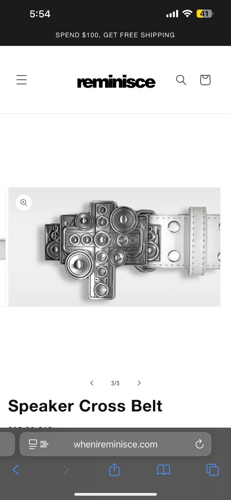Other WhenIreminisce speaker cross studded belt and slap bracelets Size ONE SIZE - 6 Thumbnail