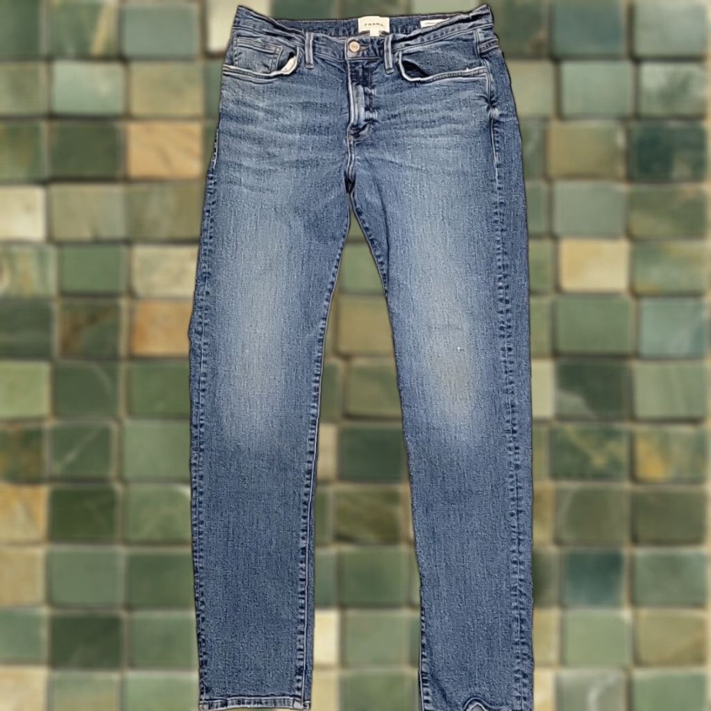 Frame VINTAGE Frame Jeans Mens 33 Faded Blue Denim Athletic Fit Stretch Casual LMHA785 Size US 33 - 1 Thumbnail