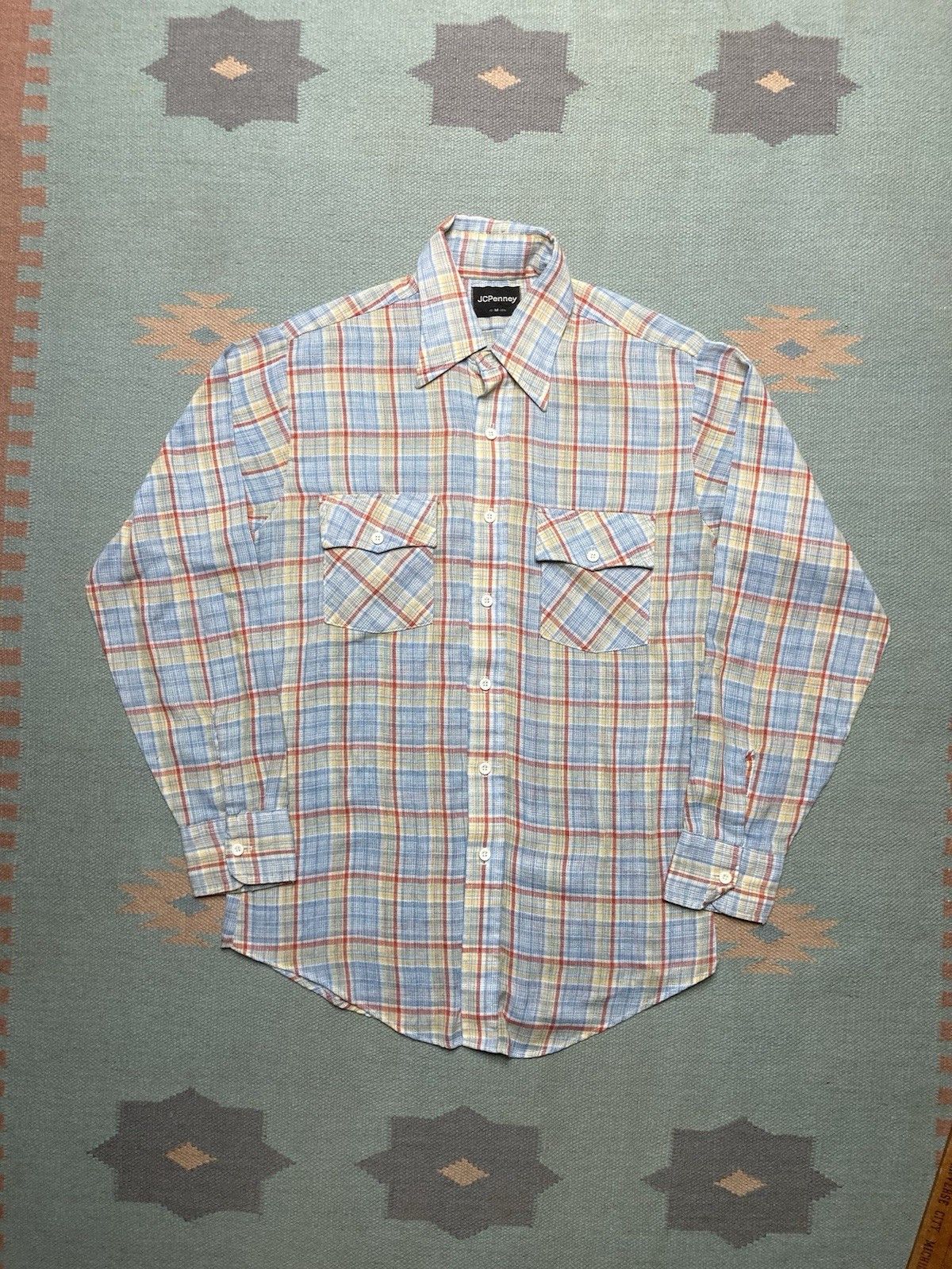 JCPenney × Vintage Vintage 70s button shirt JCPenney plaid men’s medium Size US M / EU 48-50 / 2 - 1 Thumbnail