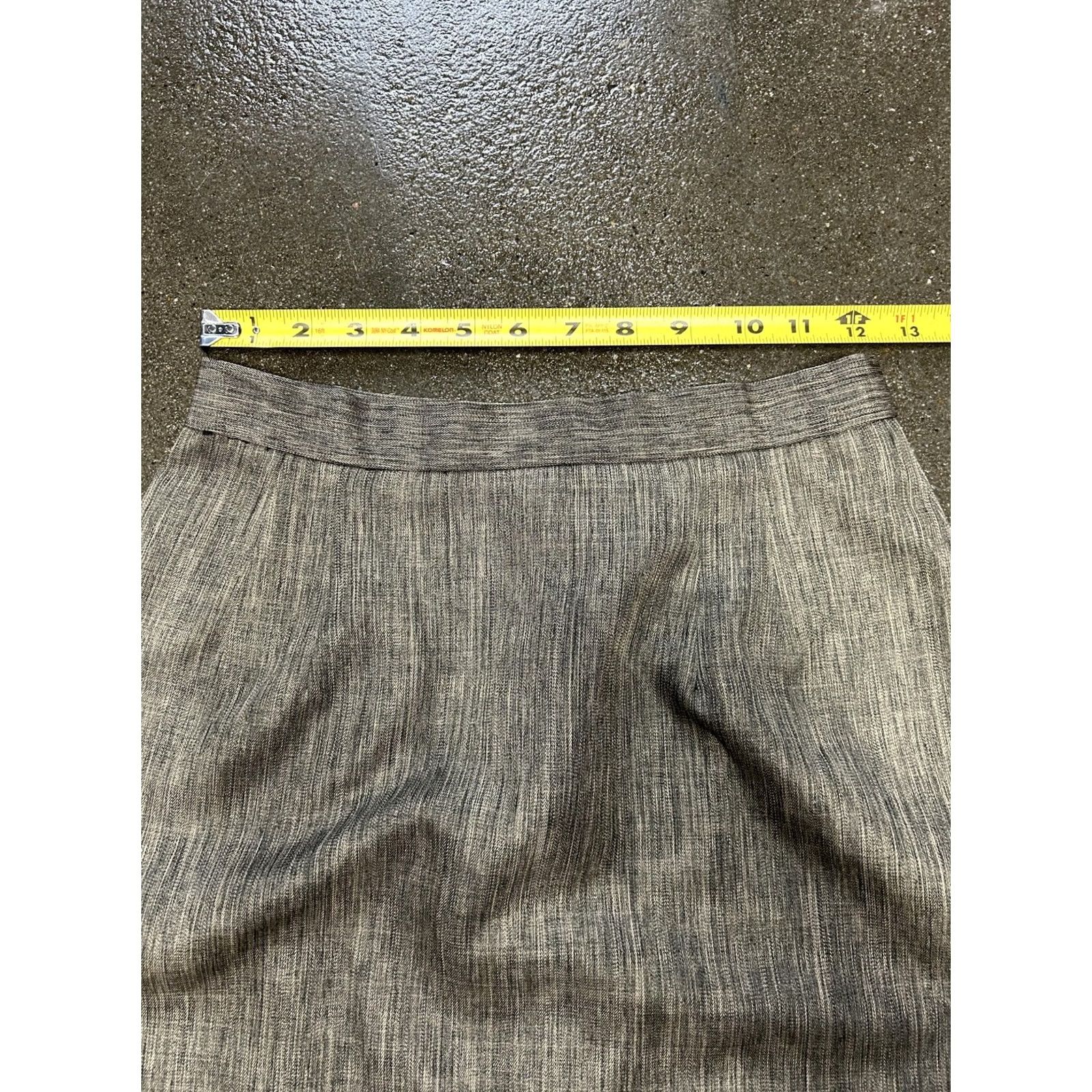 Vintage Gray Pencil Skirt Juniors 5/6 Knee Length Solid Polyester Zip Business Office Womens Size 27" / US 4 / IT 40 - 4 Thumbnail