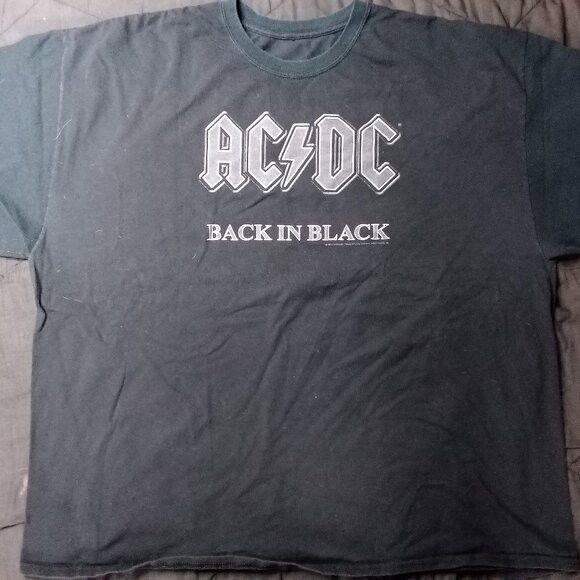 Band Tees × Vintage Vintage Y2K AC/DC Back In Black T-Shirt Size US XXL / EU 58 / 5 - 2 Thumbnail
