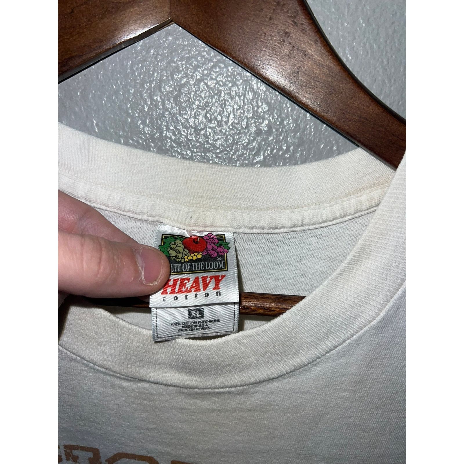 Fruit Of The Loom Vintage High Q Shirt 1997 Washburn University White Tee 90s Size US XL / EU 56 / 4 - 4 Thumbnail