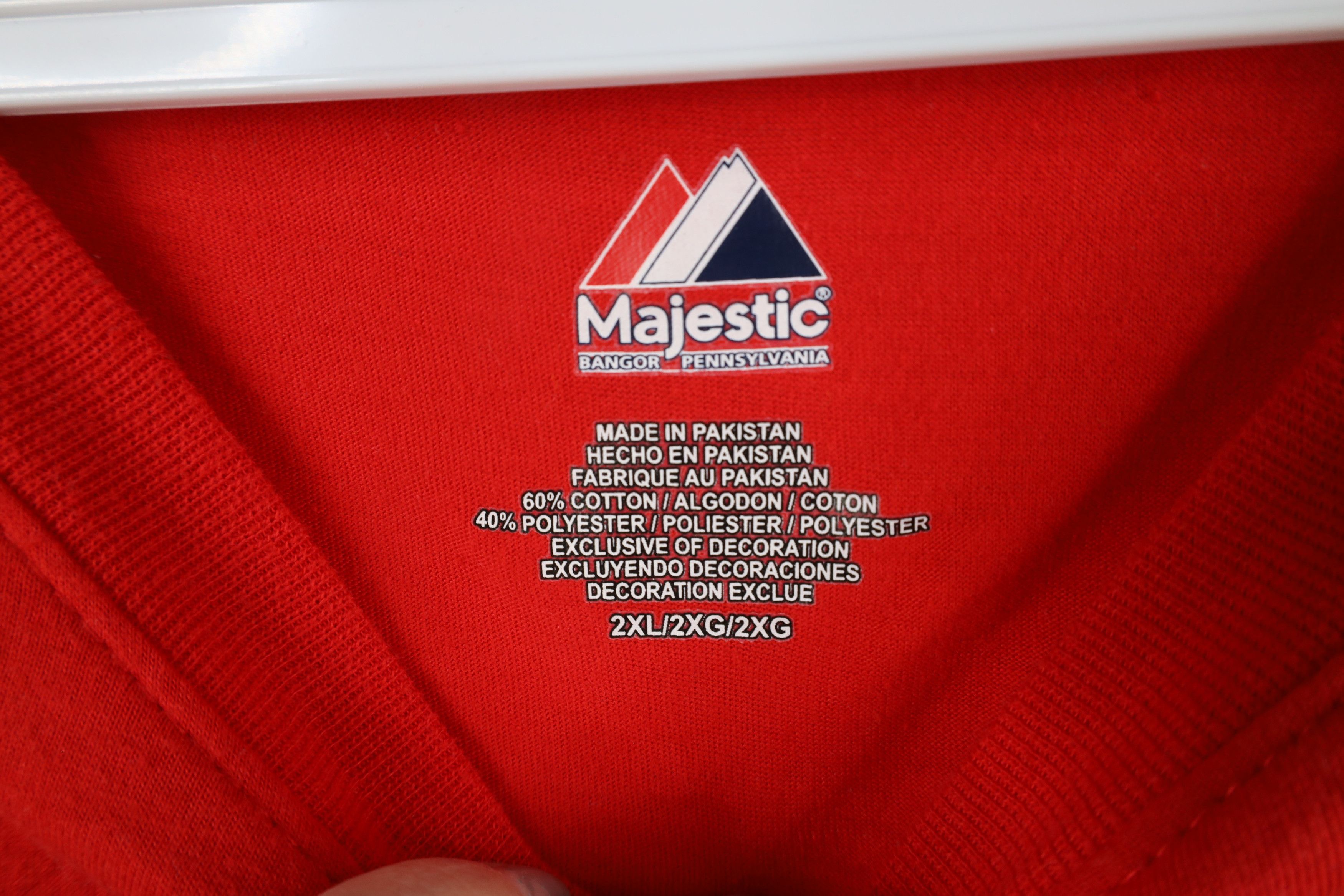 Majestic × Vintage Vintage Majestic Red Wings Hockey Long Sleeve T-Shirt Size US XXL / EU 58 / 5 - 8 Thumbnail