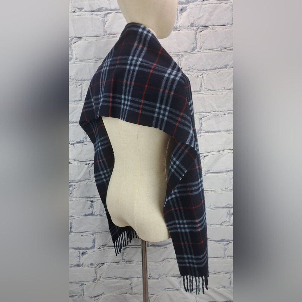Burberry Burberry Men's Scarf Navy Nova Check Vintage Y2K 90s Lambsw Size ONE SIZE - 7 Thumbnail