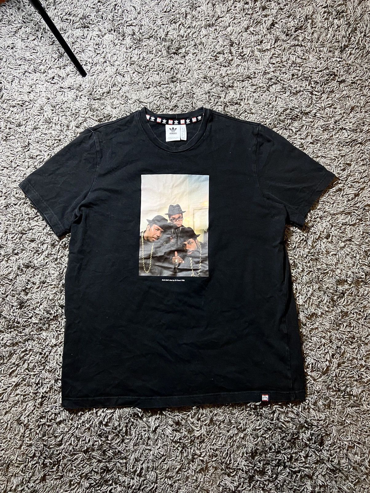 Adidas × RUN DMC × Vintage RUN DMC x ADIDAS by “ ELI REED 1986” LEGENDARY PICTURE SHIRT Size US L / EU 52-54 / 3 - 1 Thumbnail