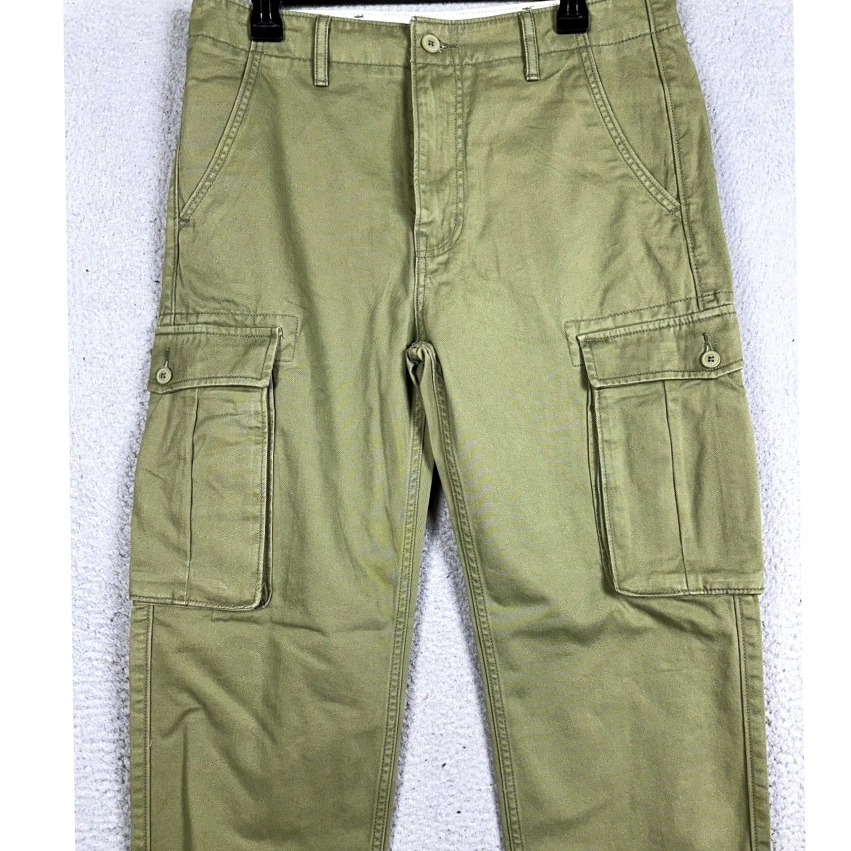 Levi's Levi's Cargo Pants Mens 31x32 Olive Green Cargo Straight Leg Red Tab Flat Front Outdoor Size US 31 - 3 Thumbnail