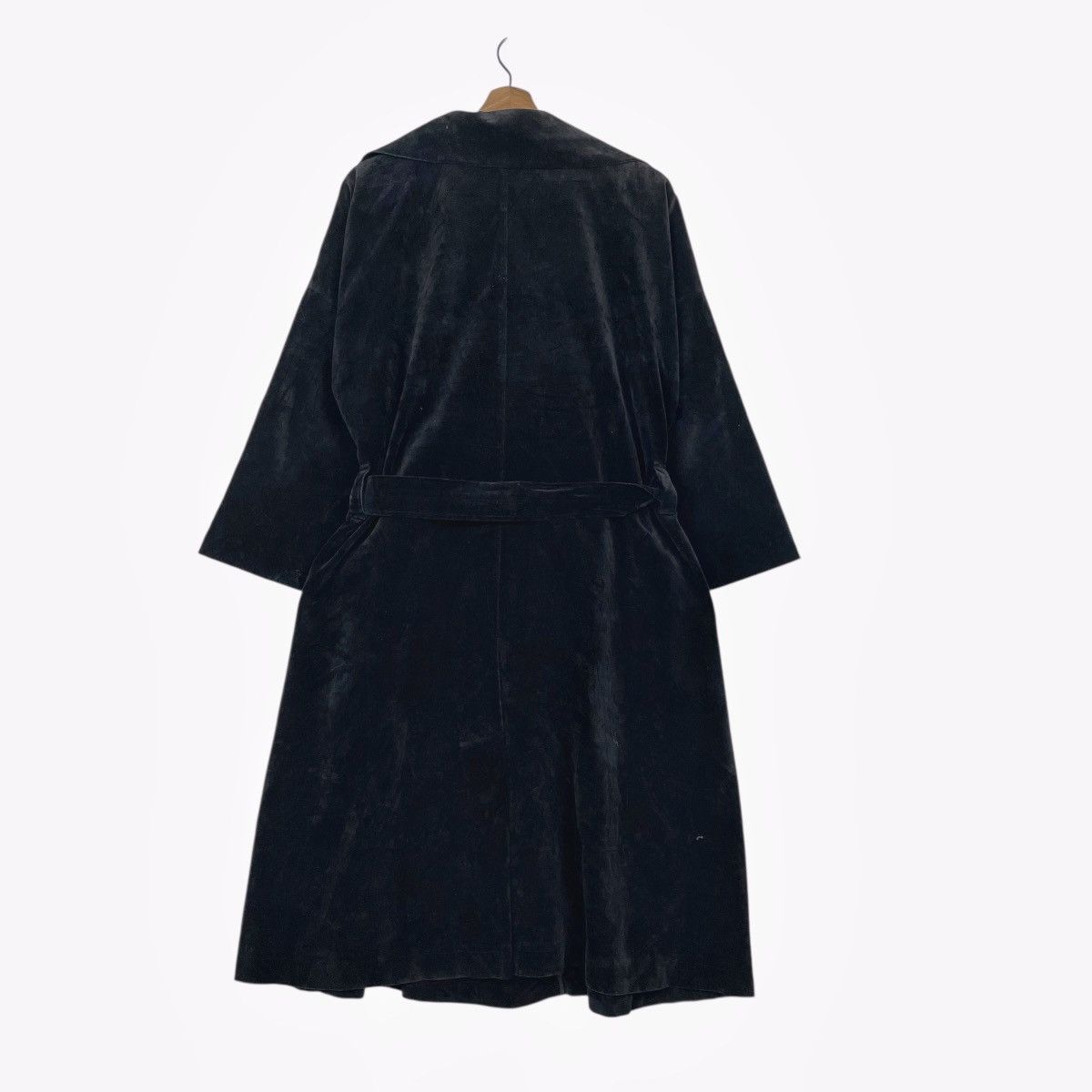 Yohji Yamamoto Y’s Yohji Yamamoto Black Velvet Long Coat Size L / US 10 / IT 46 - 8 Thumbnail