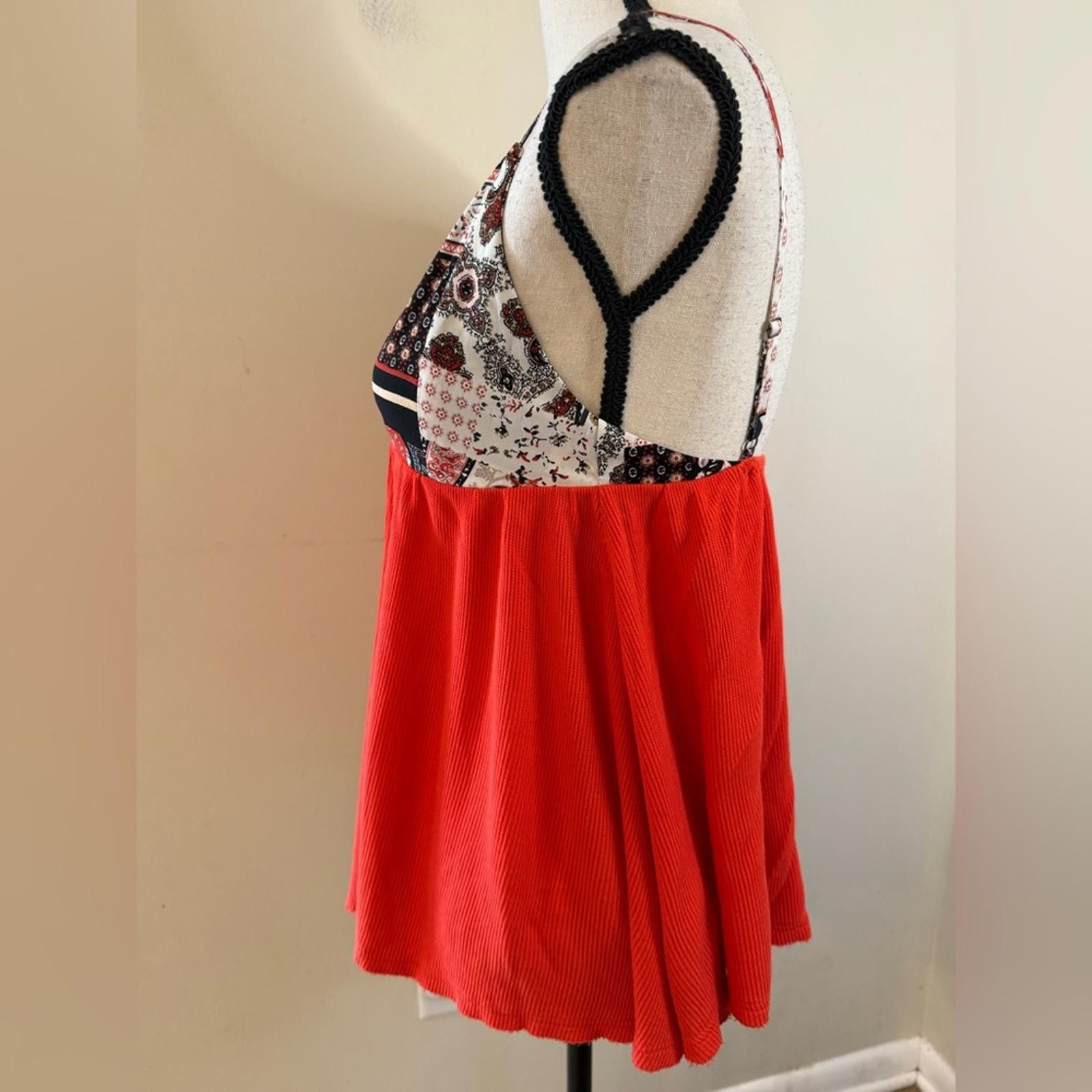 Polo Ralph Lauren Pol boho red & patchwork tank top SZ SM Size S / US 4 / IT 40 - 3 Thumbnail