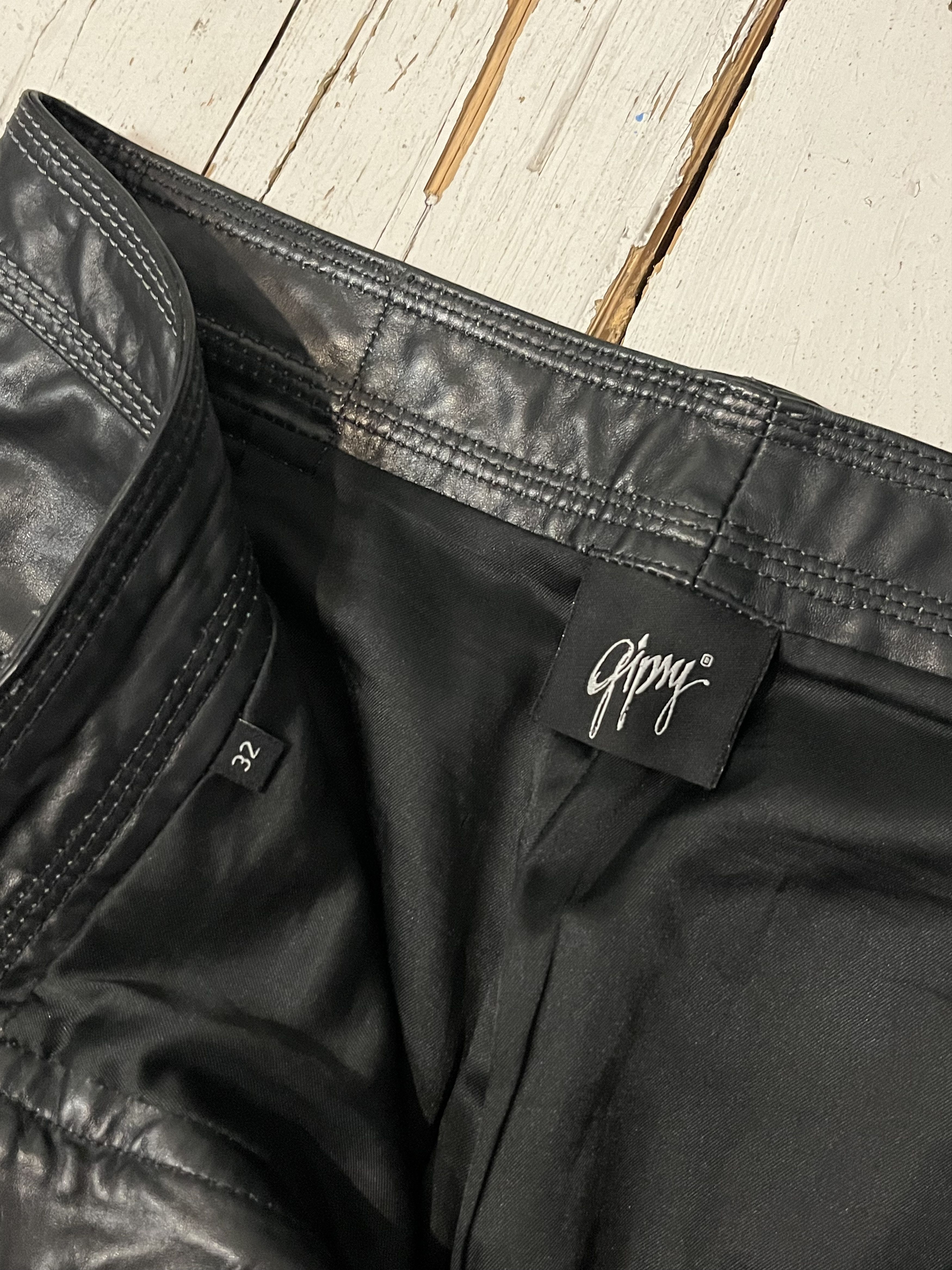 Genuine Leather × Harley Davidson 90s Gypsy Harley Davidson USA Leather Pants Size US 32 / EU 48 - 7 Thumbnail
