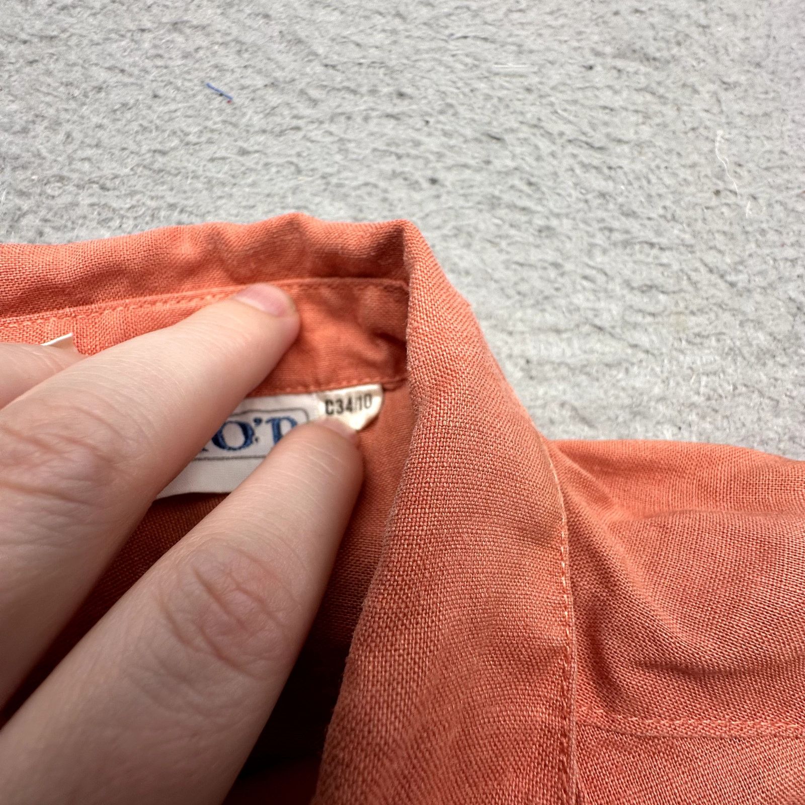 Marc O'Polo Vintage Marc O'Polo 100% Linen Button Shirt Womens L Orange Size L / US 10 / IT 46 - 11 Thumbnail