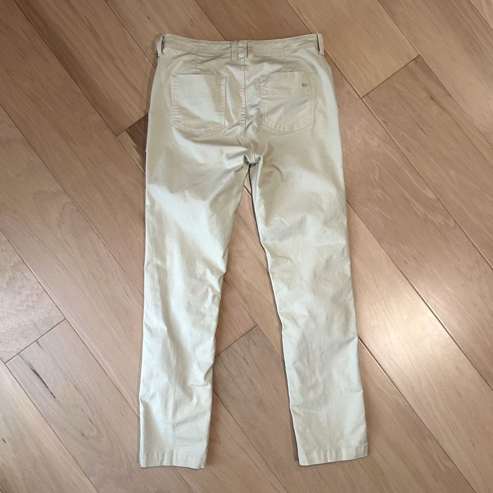 Vintage Stio Utility Patch Pocket Twill Pant Womens 10 Tan Straight Leg Flat Front Zip Button Size 32" / US 10 / IT 46 - 3 Thumbnail