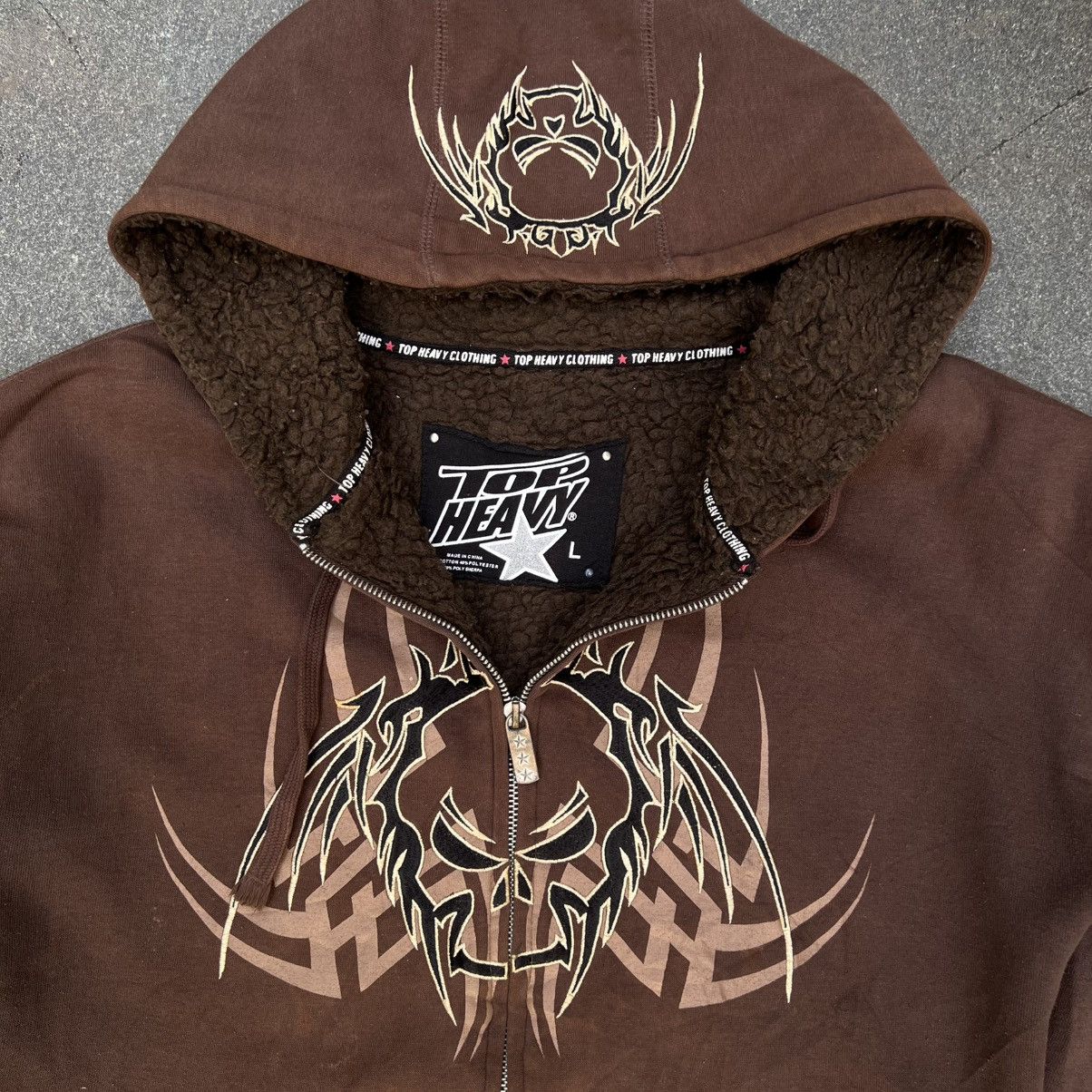 Crazy Top Heavy Jnco Style Hoodie Zip up Jacket