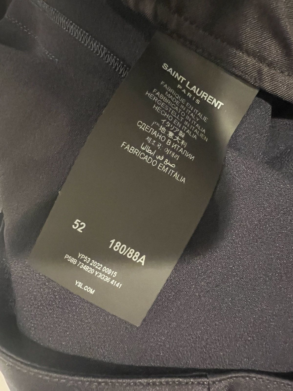 Saint Laurent Paris Saint Laurent men’s silk blend joggers. 52/L. $1350 Size US 36 / EU 52 - 9 Thumbnail
