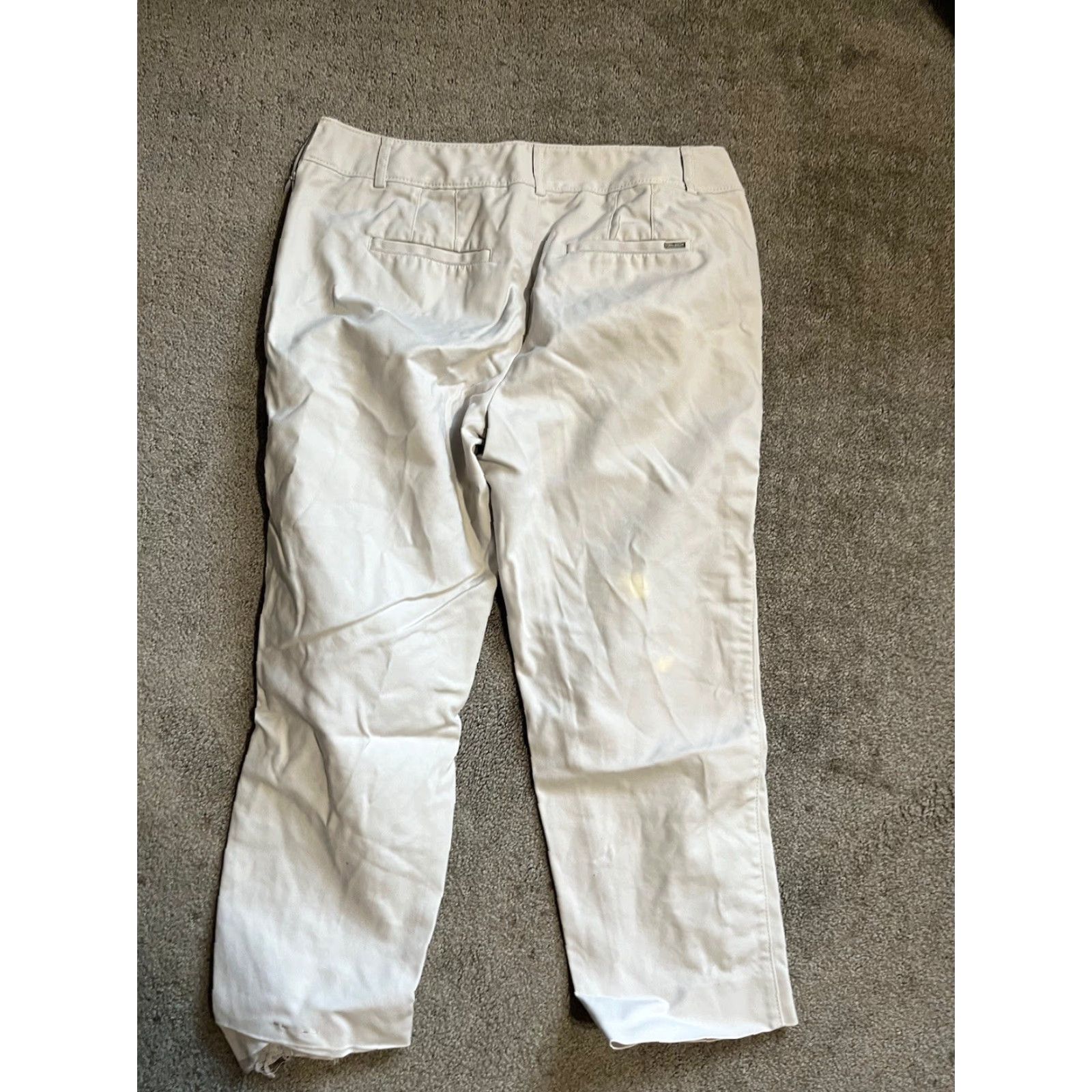 White House Black Market White House Black Market Pants Beige Slim Ankle Side Zip Size 6 Cotton Blend, Wool? No, ignore. Size 28" / US 6 / IT 42 - 3 Thumbnail