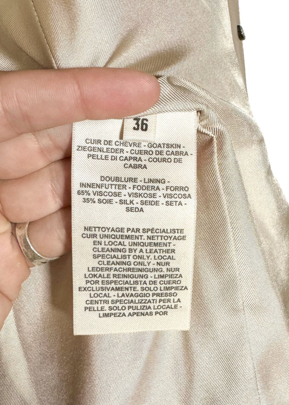 Hermes Hermès 2024 Beige Camel Goatskin Leather Equestrian Jacket Size S / US 4 / IT 40 - 9 Thumbnail