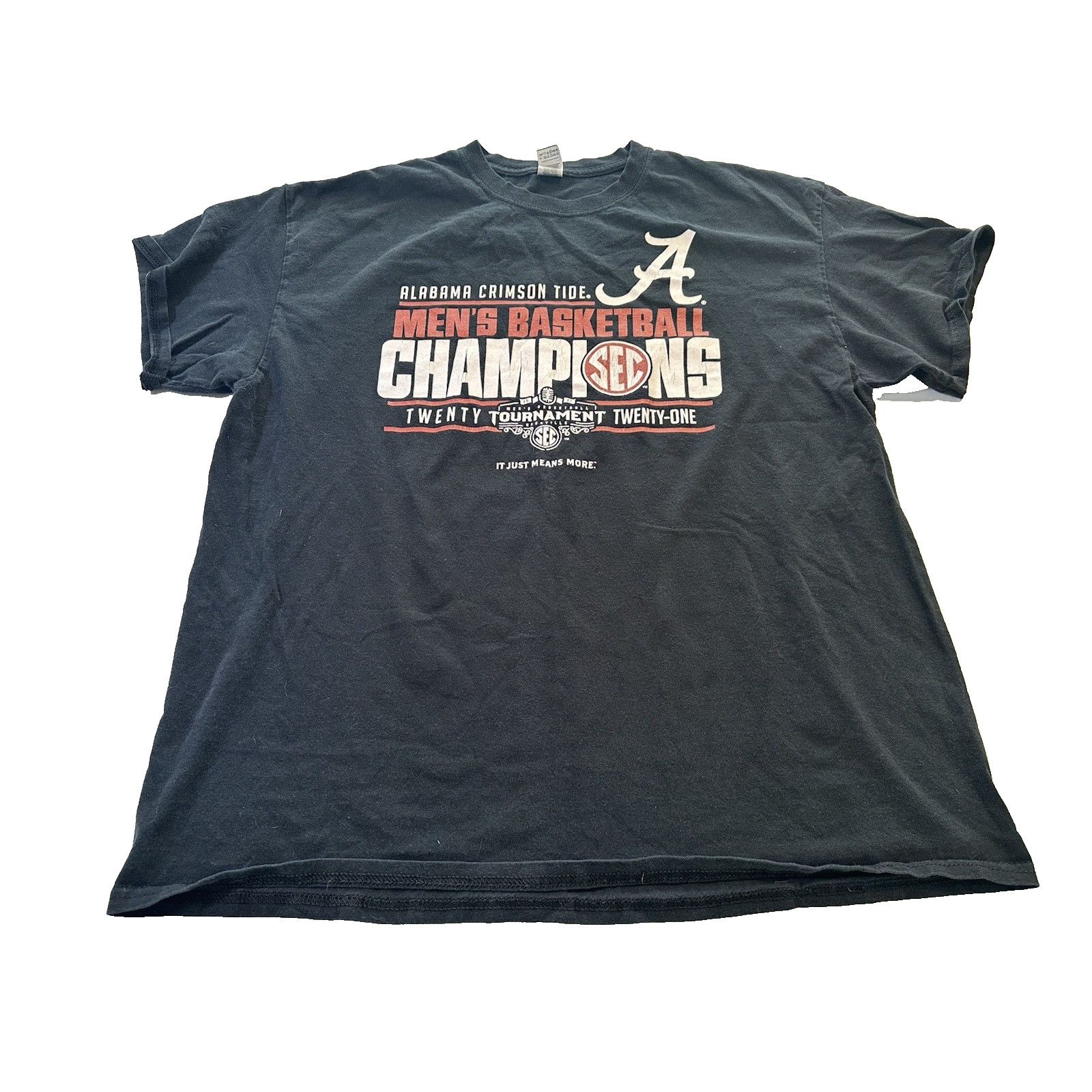 Gildan Alabama Crimson Tide Basketball NCAA Champs 2021 Tshirt XL Size US XL / EU 56 / 4 - 1 Thumbnail