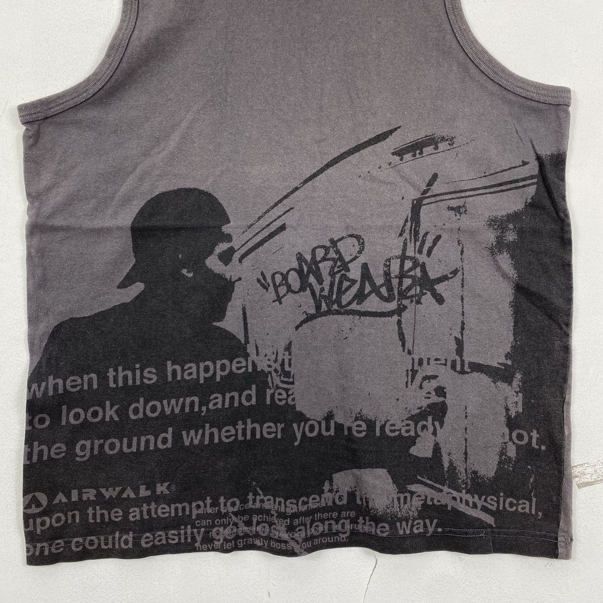 Airwalk Vintage Airwalk Board Wear Tank Top XL Gray Y2K Skate Grunge Size US XL / EU 56 / 4 - 5 Thumbnail