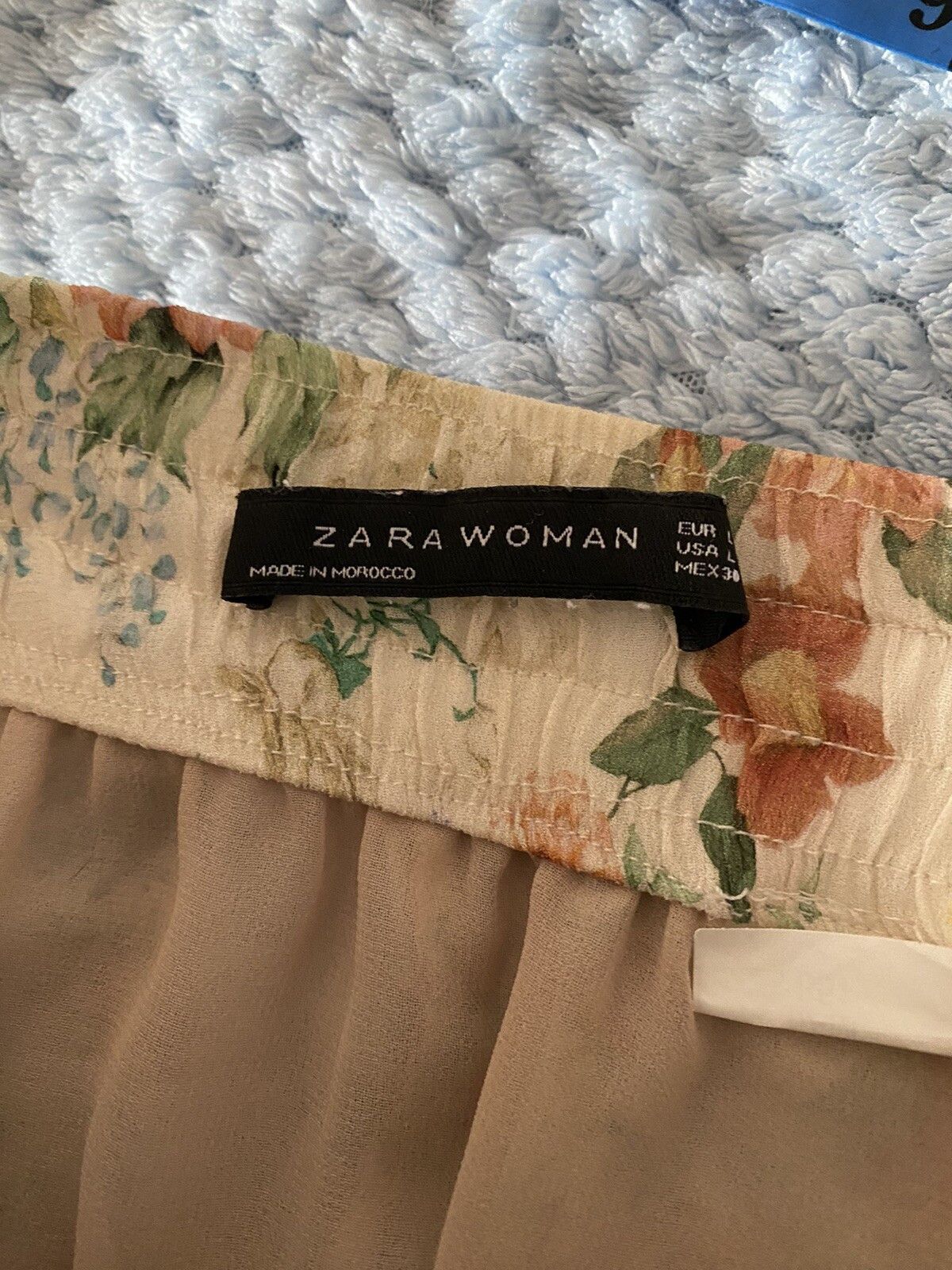 Other Zara Mini Flared Ruffled Skirt Floral Size L Sk43 Size 34" / US 12 / IT 48 - 7 Thumbnail