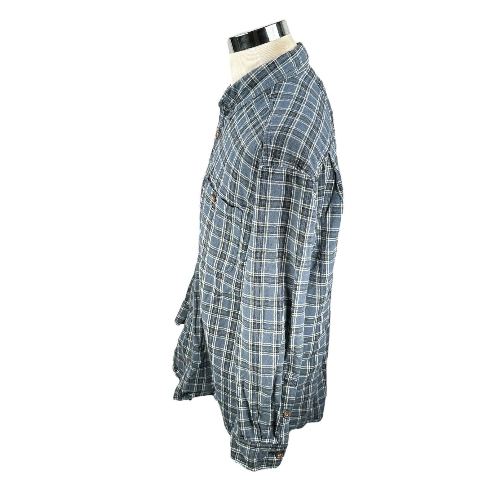 Duluth Trading Company Duluth Trading Flannel Shirt Men Large Blue Button Down Size US L / EU 52-54 / 3 - 4 Thumbnail