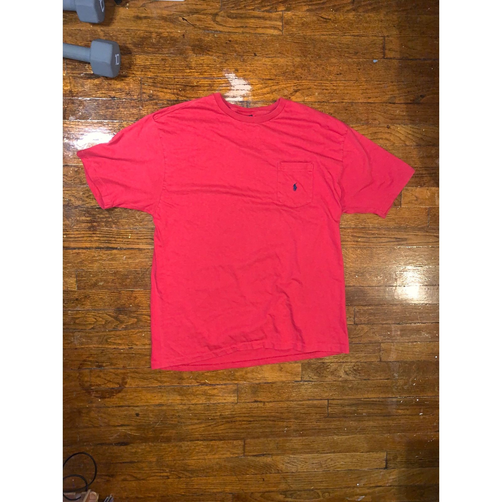 Polo Ralph Lauren × Vintage Vintage 90s Polo Ralph Lauren Pocket T Shirt Red Large Size US L / EU 52-54 / 3 - 1 Thumbnail