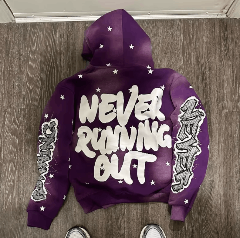 Japanese Brand all over printed purple oversized baggy hoodies Size US M / EU 48-50 / 2 - 8 Thumbnail
