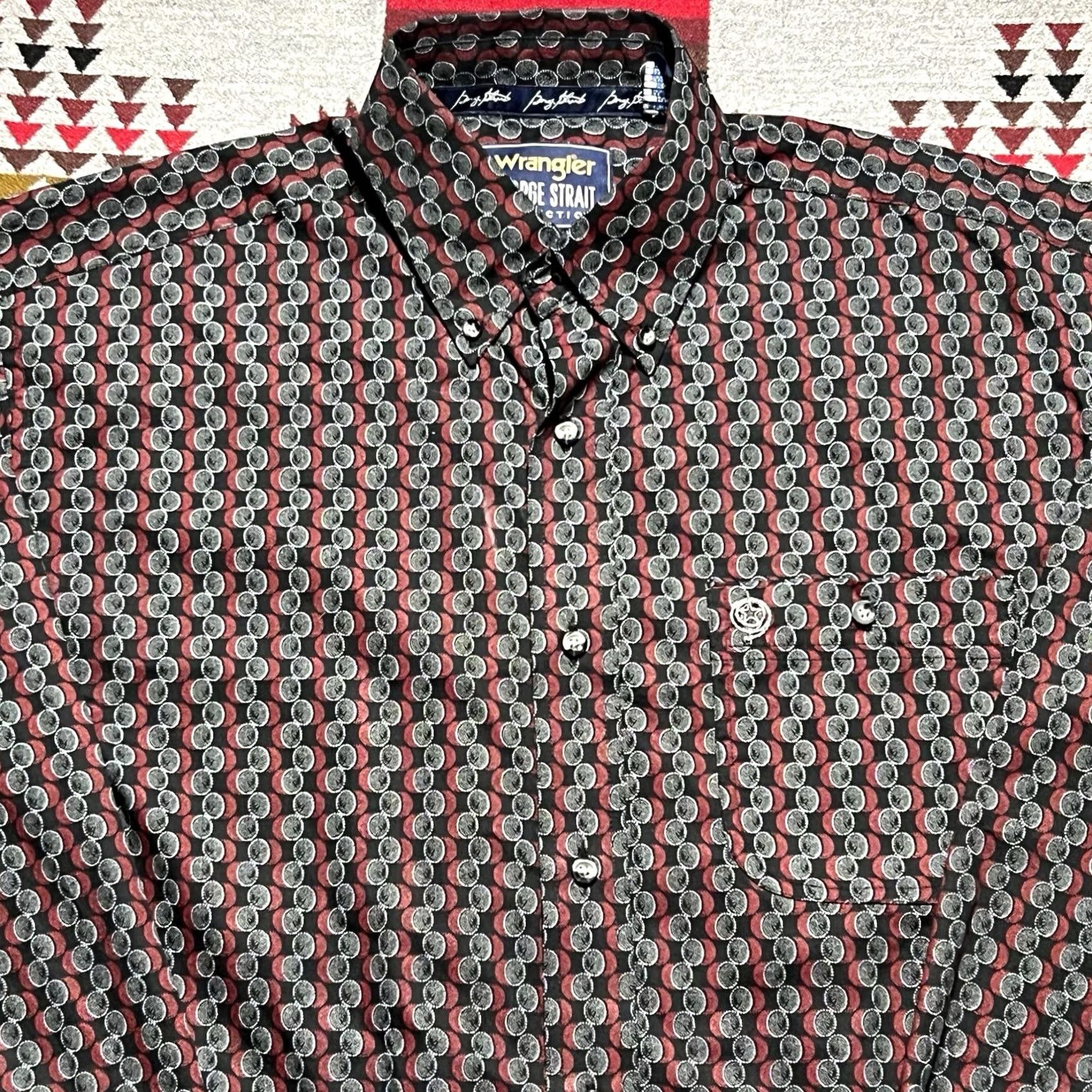 Wrangler Wrangler George Strait Shirt Mens Large Multicolor Western Long Sleeve Rodeo Size US L / EU 52-54 / 3 - 7 Thumbnail