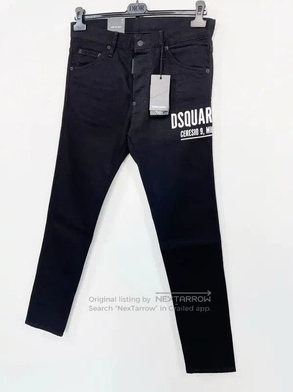 Dsquared2 DSQUARED2 Men's Black Cotton Casual Pants . Size US 32 / EU 48 - 3 Thumbnail