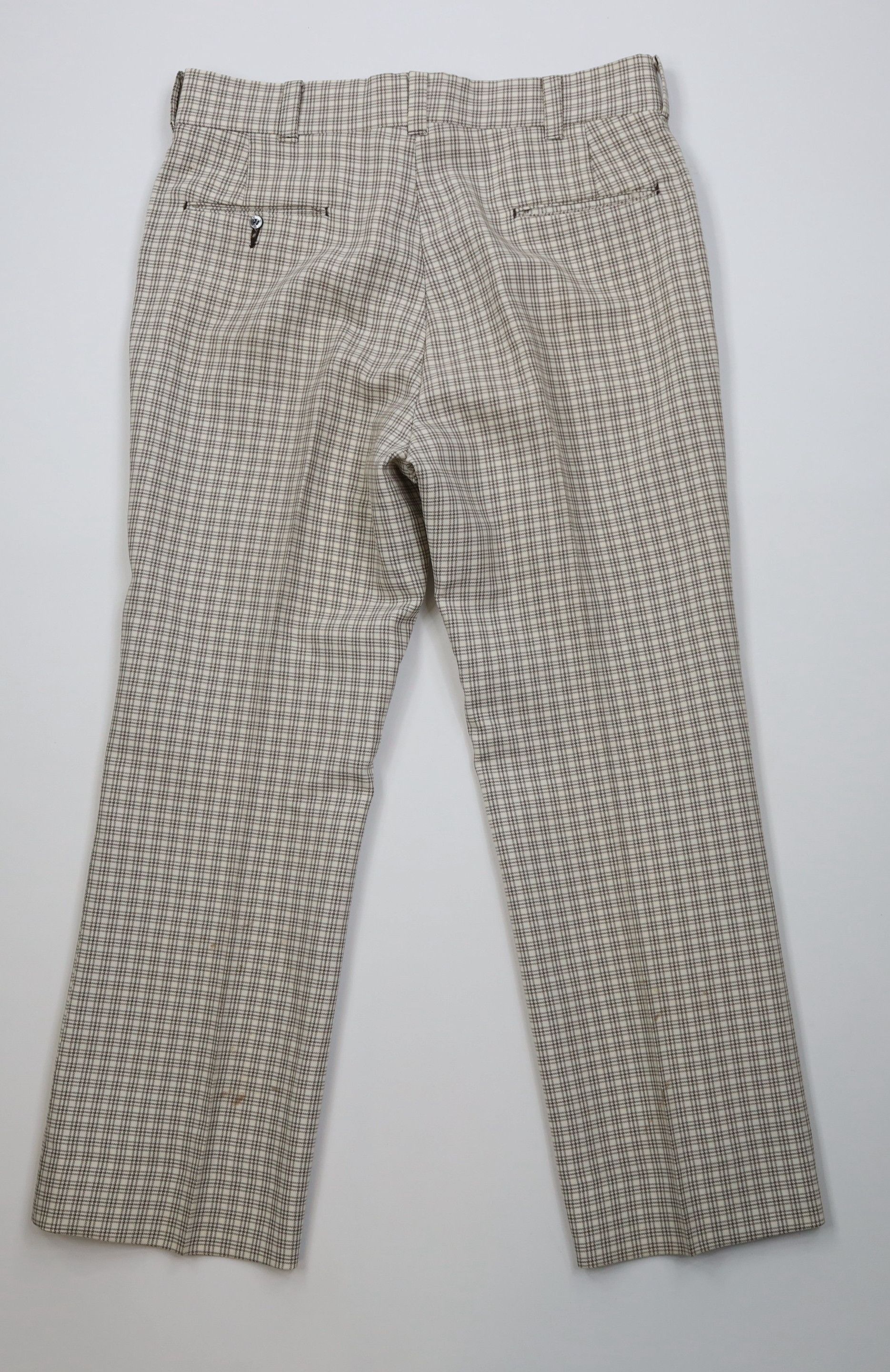 Vintage Vintage 70s Streetwear Flared Wide Leg Chino Pants Plaid USA Size US 36 / EU 52 - 11 Thumbnail