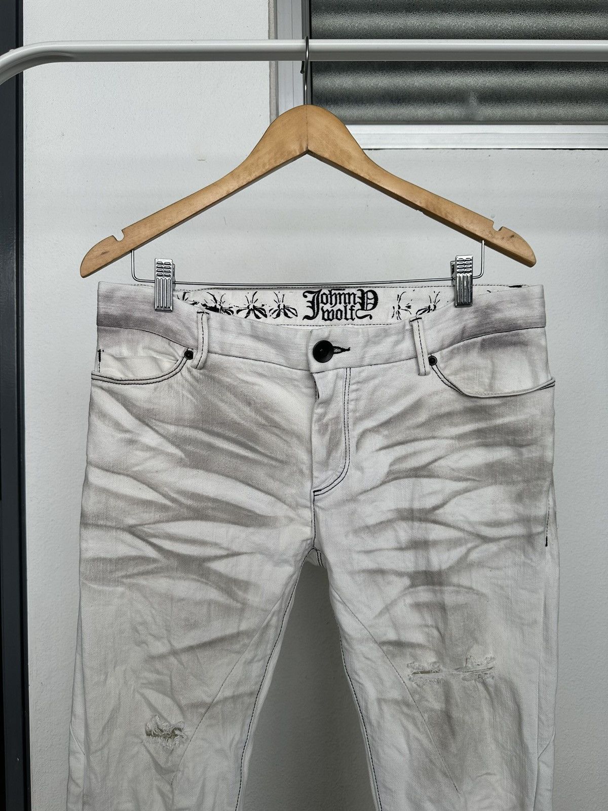 BUFFALO BOBS Size 34/34 - Johnny Wolf clawmark denim slim jeans Size US 34 / EU 50 - 15 Thumbnail