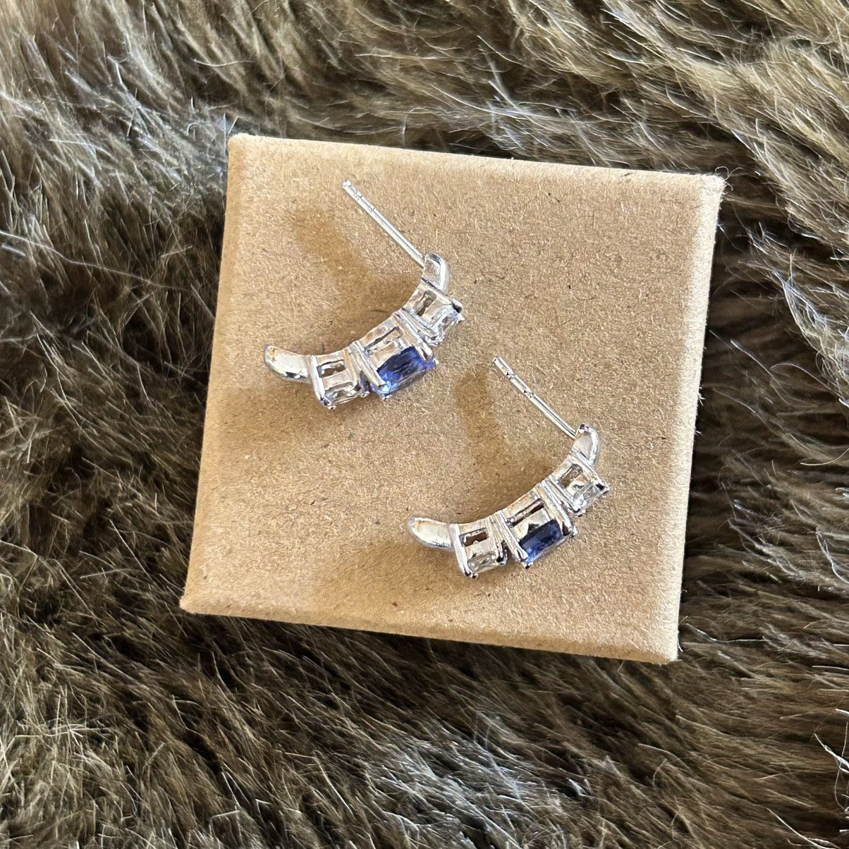 Jewelry Freida Rothman triple stone half hoop sterling earrings NIB Size ONE SIZE - 22 Thumbnail