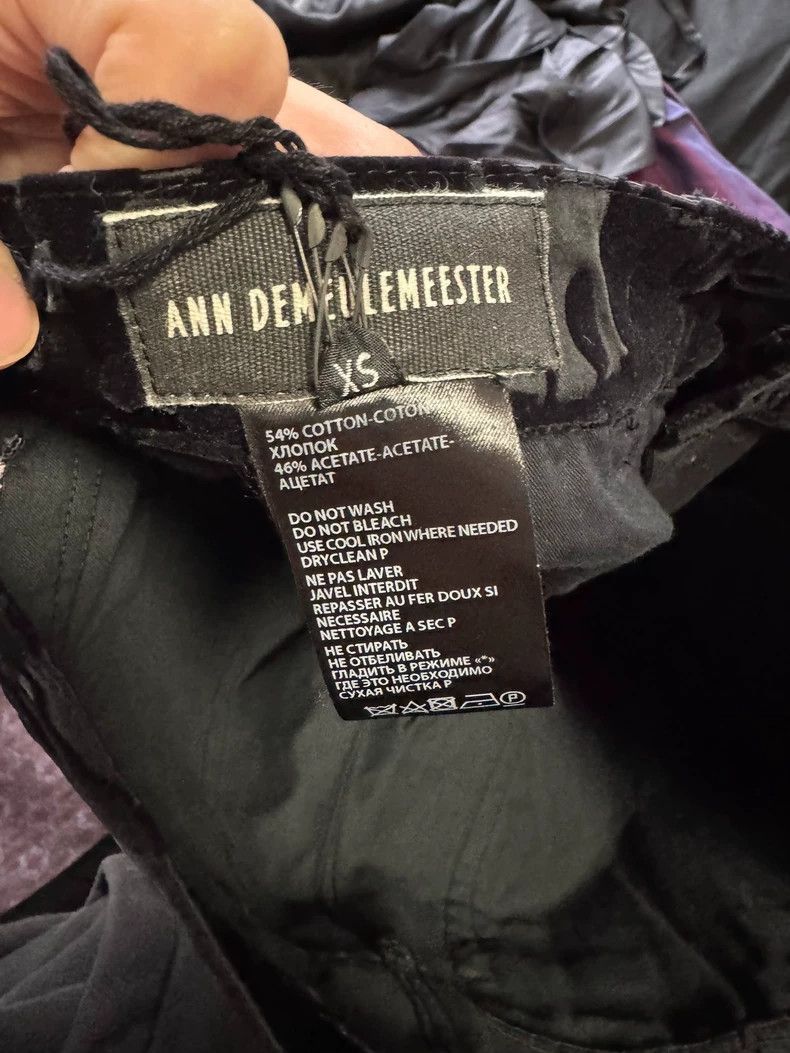 Ann Demeulemeester ANN DEMEULEMEESTER black velvet silk pants Size US 28 / EU 44 - 8 Thumbnail