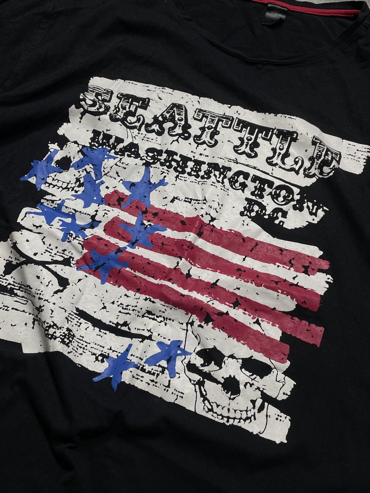 Vintage 🔥Offers🔥Vintage Y2K Seattle USA T-Shirt Boxy Spellout Flag Size US XXL / EU 58 / 5 - 2 Thumbnail