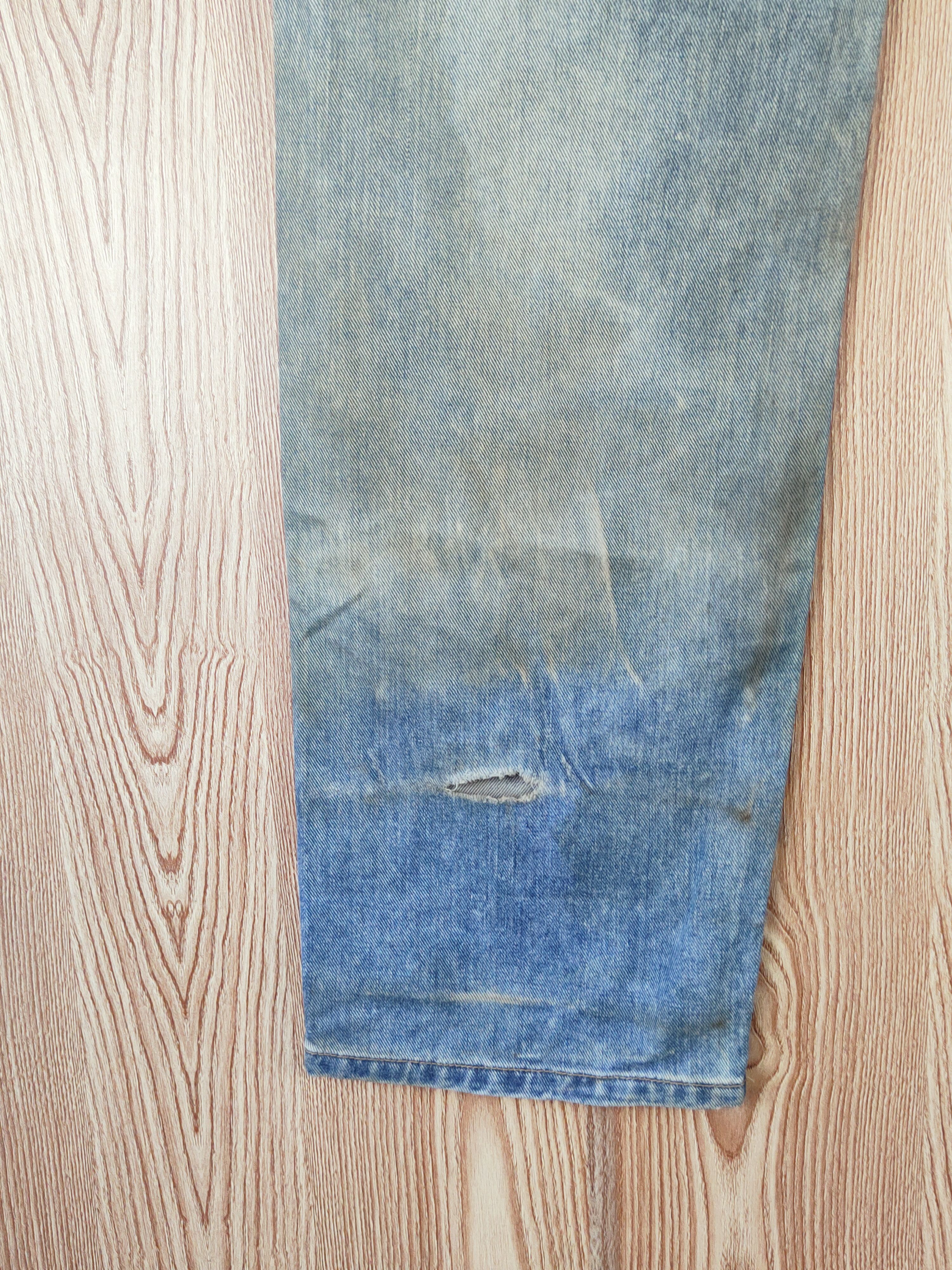 Japanese Brand Halley Stone Blue Faded Distressed Ripped Jeans #W504 Size US 34 / EU 50 - 10 Thumbnail
