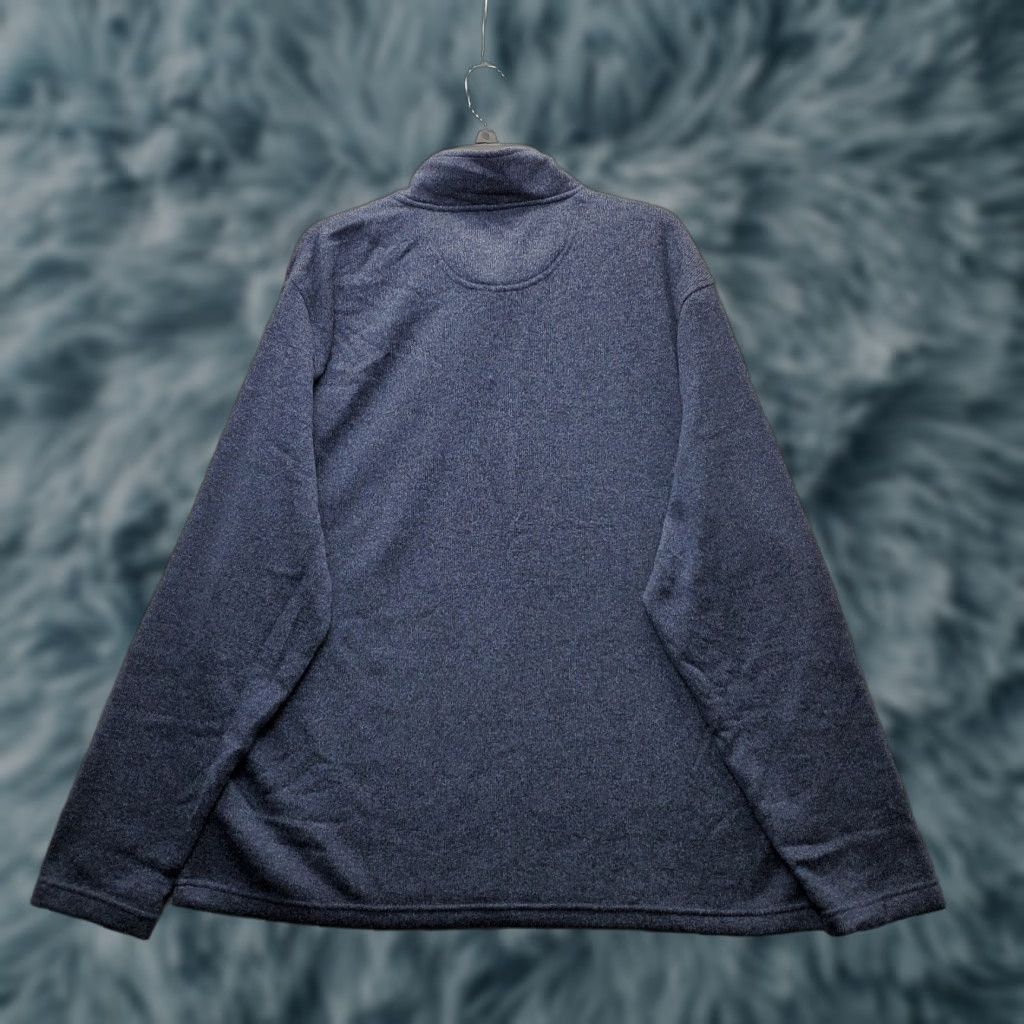 Izod IZOD Mens Pullover Sweater 2XL Blue Knit Embroidered Logo Quarter Zip Casual Bed Linen? Size US XXL / EU 58 / 5 - 1 Thumbnail
