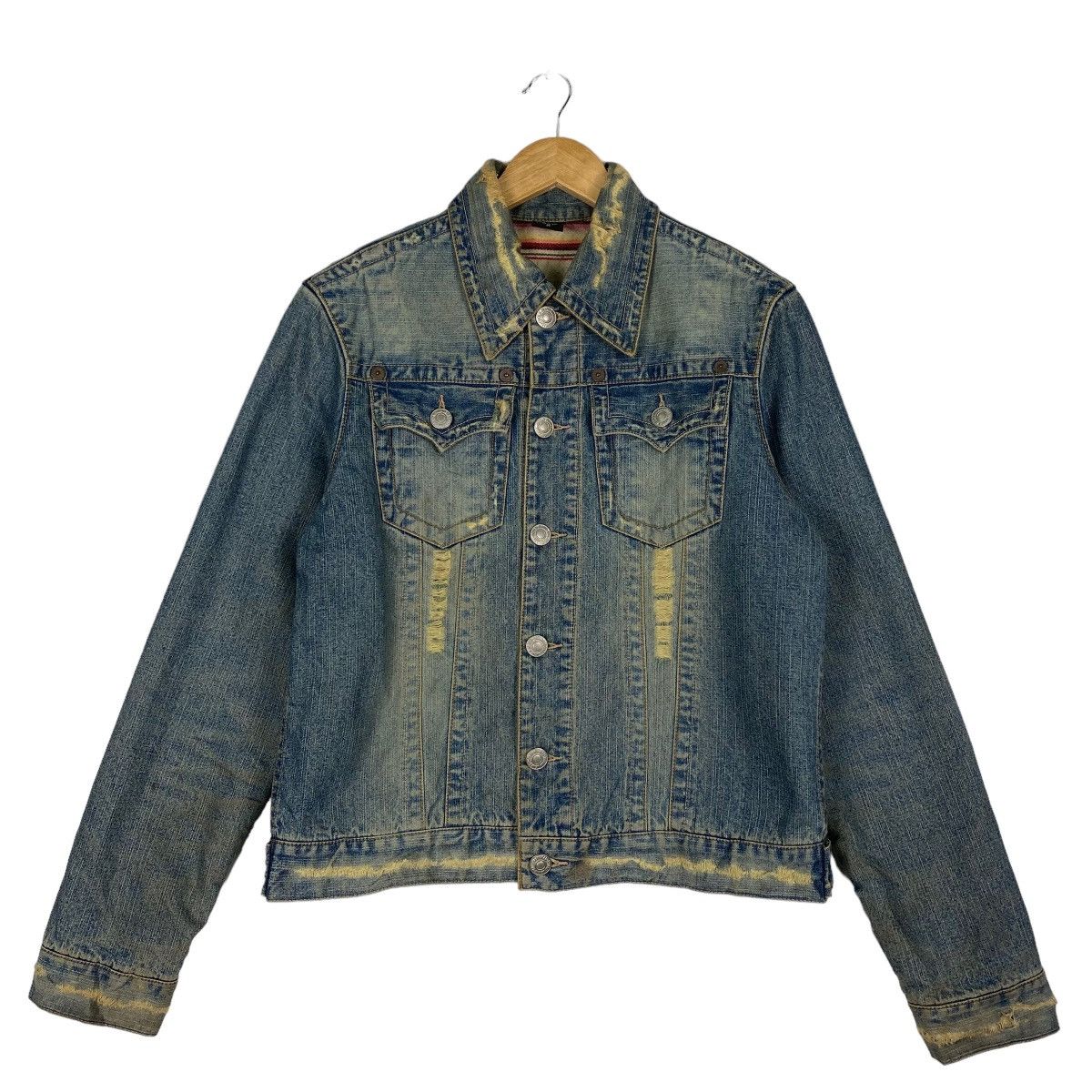 Japanese Brand Denim JK Style Distressed Denim Jacket Size US M / EU 48-50 / 2 - 1 Thumbnail