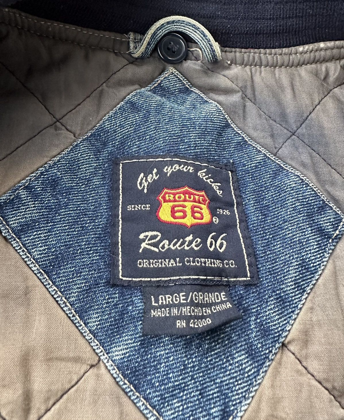 Vintage Route 66 snap button bomber jacket Size US L / EU 52-54 / 3 - 10 Thumbnail