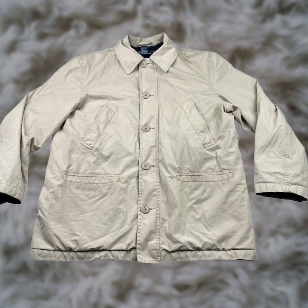 Polo Ralph Lauren VTG Polo Ralph Lauren Coat Shirt Mens M Khaki/Tan Fleece Lined Full Zip Insulated Cotton Size US M / EU 48-50 / 2 - 1 Thumbnail
