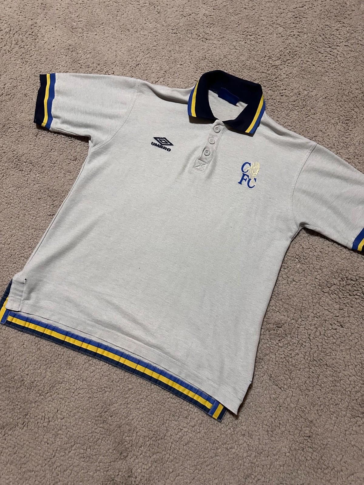 Umbro Vintage Chelsea 1998-2000 Soccer Polo Shirt Football Jersey Size US M / EU 48-50 / 2 - 2 Thumbnail