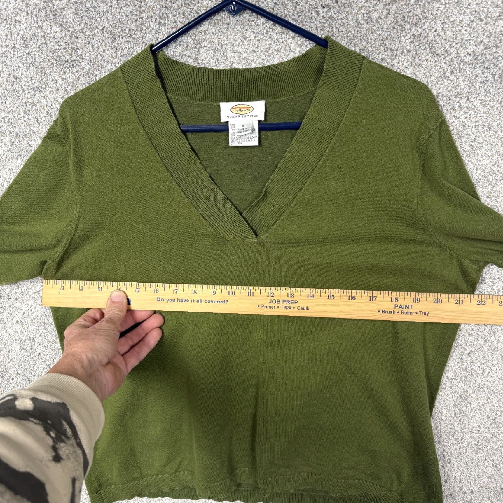 Talbots VINTAGE Talbots Sweater XS Petite Green 90s Preppy V-Neck Pullover Women Adults Size XS / US 0-2 / IT 36-38 - 4 Thumbnail