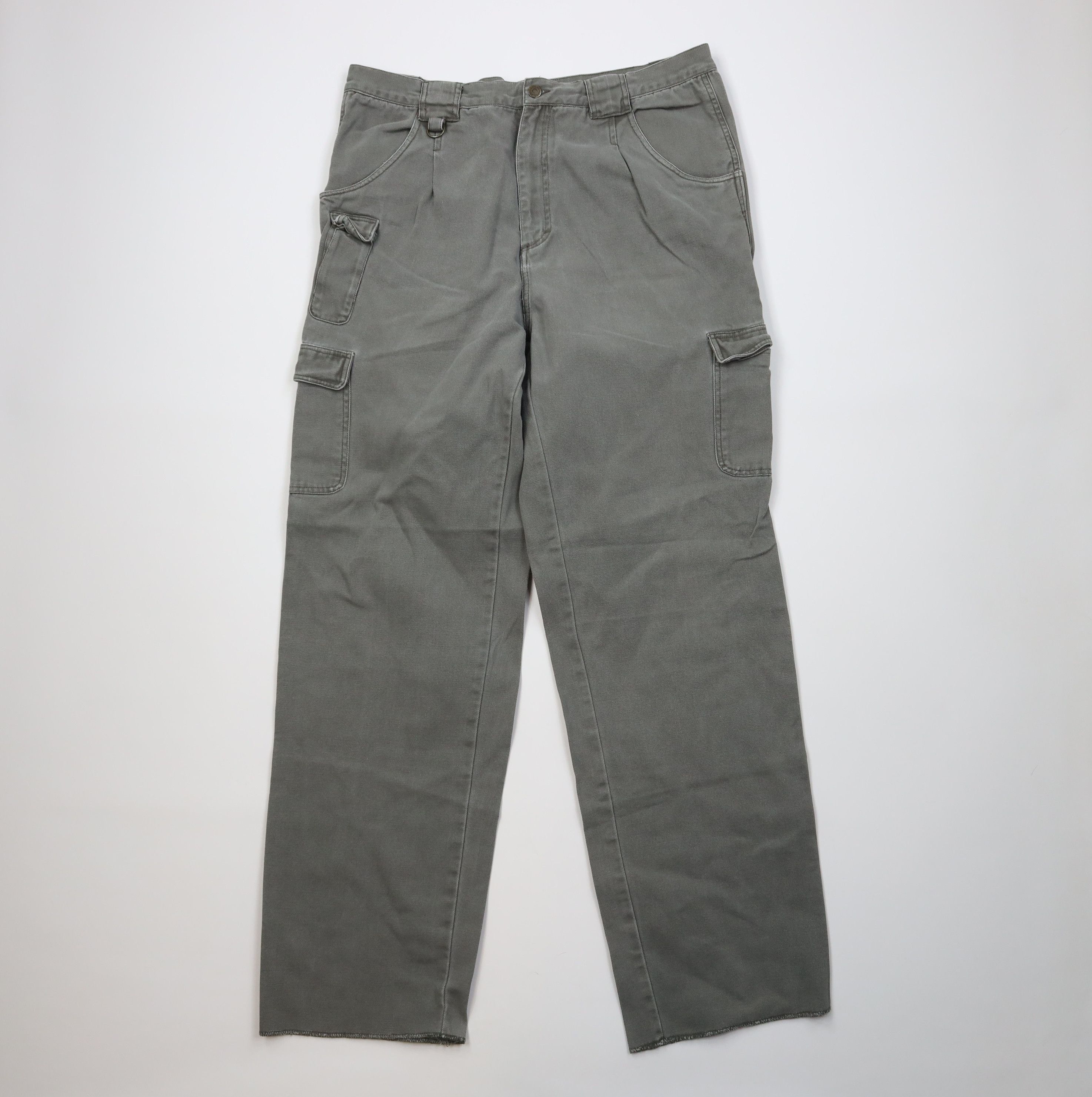 Cabelas Vintage 90s Cabelas Heavy Canvas Wide Leg Cargo Pants Green Size US 38 / EU 54 - 1 Thumbnail