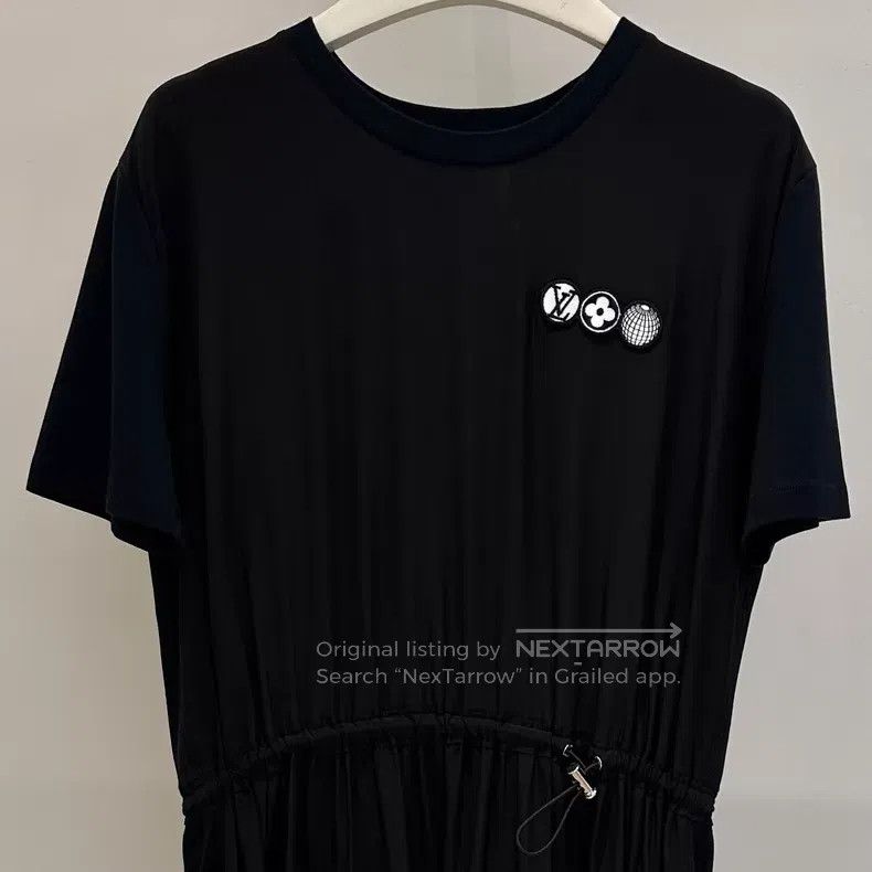 Louis Vuitton Louis Vuitton Black Short Sleeve Dress Size L / US 10 / IT 46 - 2 Thumbnail