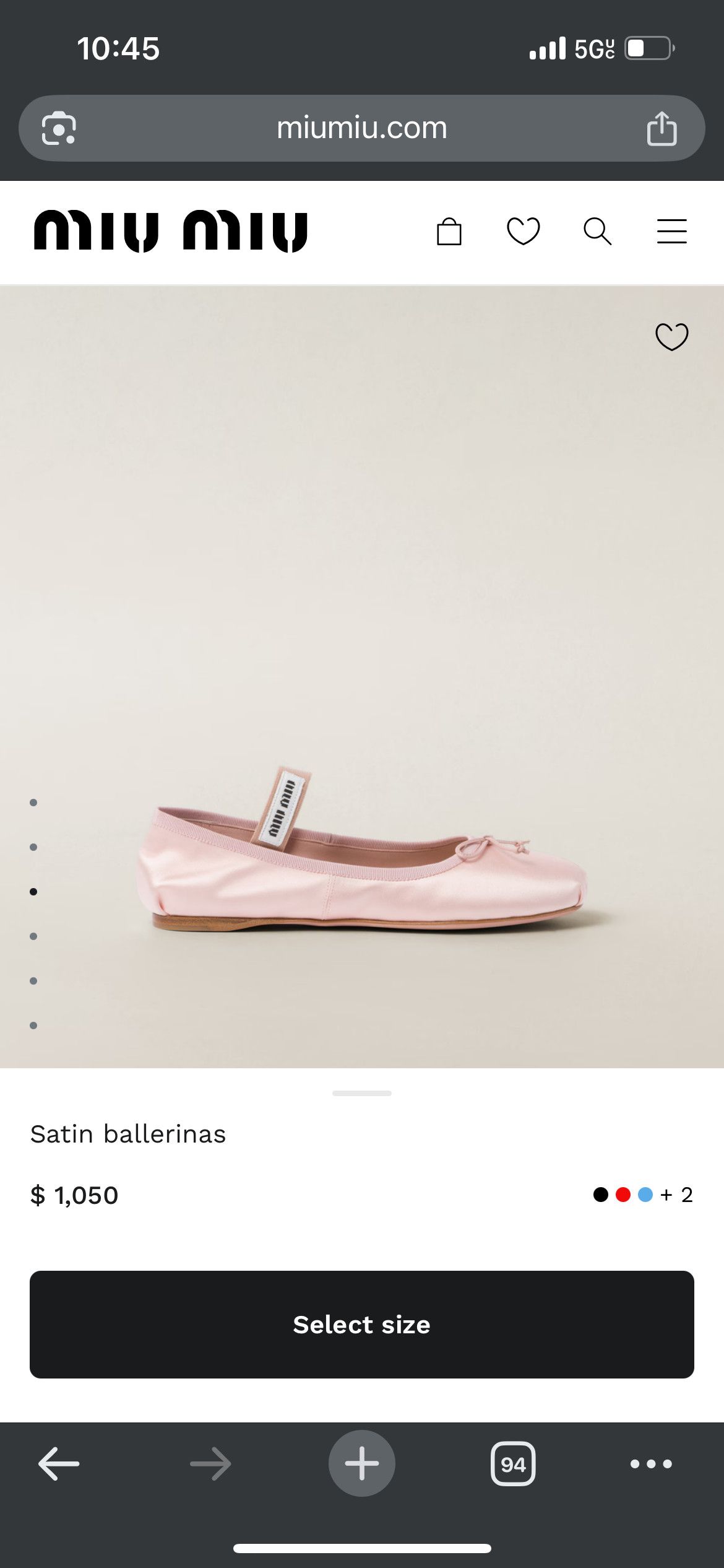 Miu Miu Miu Miu Pink Satin Ballerina Slippers Size US 10 / IT 40 - 2 Thumbnail