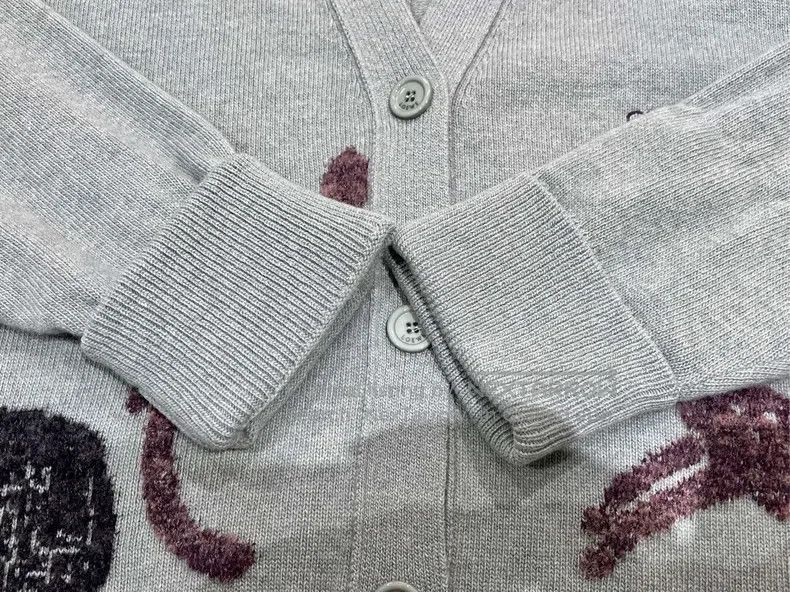 Loewe Loewe V-neck Asymmetric Deer Pattern Jacquard Long Sleeve Size S / US 4 / IT 40 - 5 Thumbnail