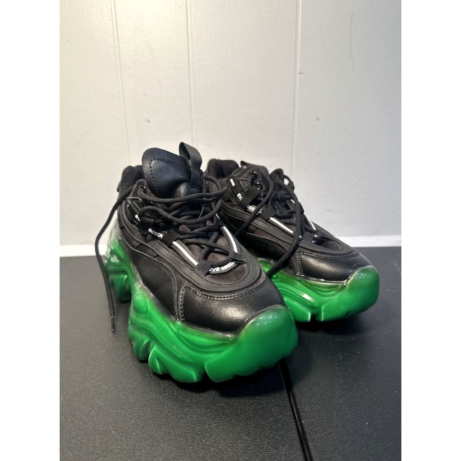 Steve Madden Steve Madden Revel Women's Athletic Sneaker Black Green Size 7M M Colorful EDM Raver EDC Shoes Size US 10 / IT 40 - 7 Thumbnail