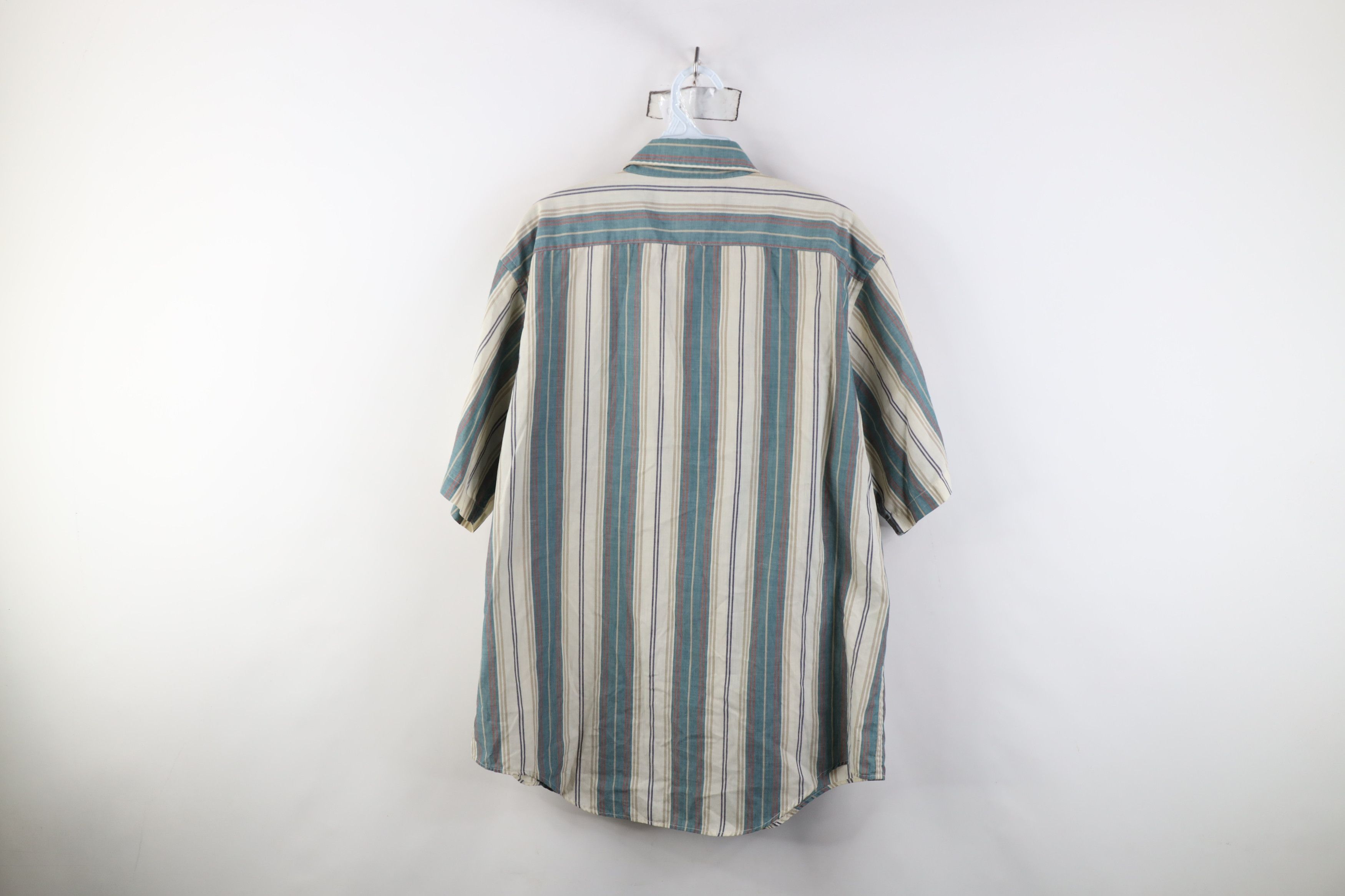 Vintage Vintage 90s Streetwear Block Short Sleeve Button Down Shirt Size US L / EU 52-54 / 3 - 10 Thumbnail