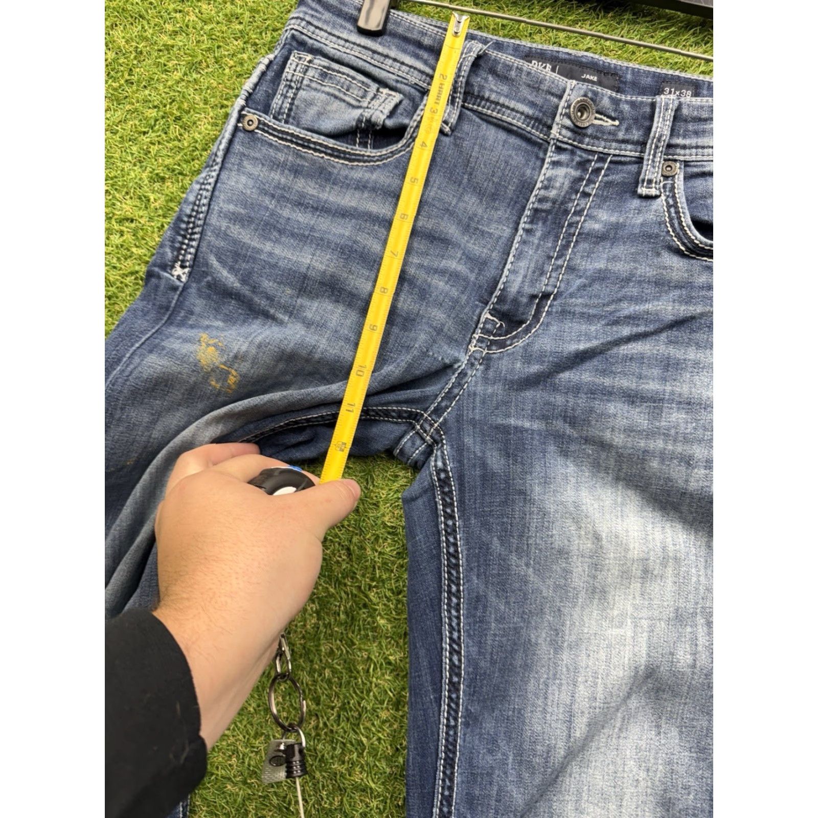Vintage Buckle Buckle Bke Jeans Mens 31x38 Medium Wash Straight Leg Stretch Casual Comfort Denim 5-Pocket Regular Blue Mens Jeans 31in 38in��� Size US 31 - 7 Thumbnail