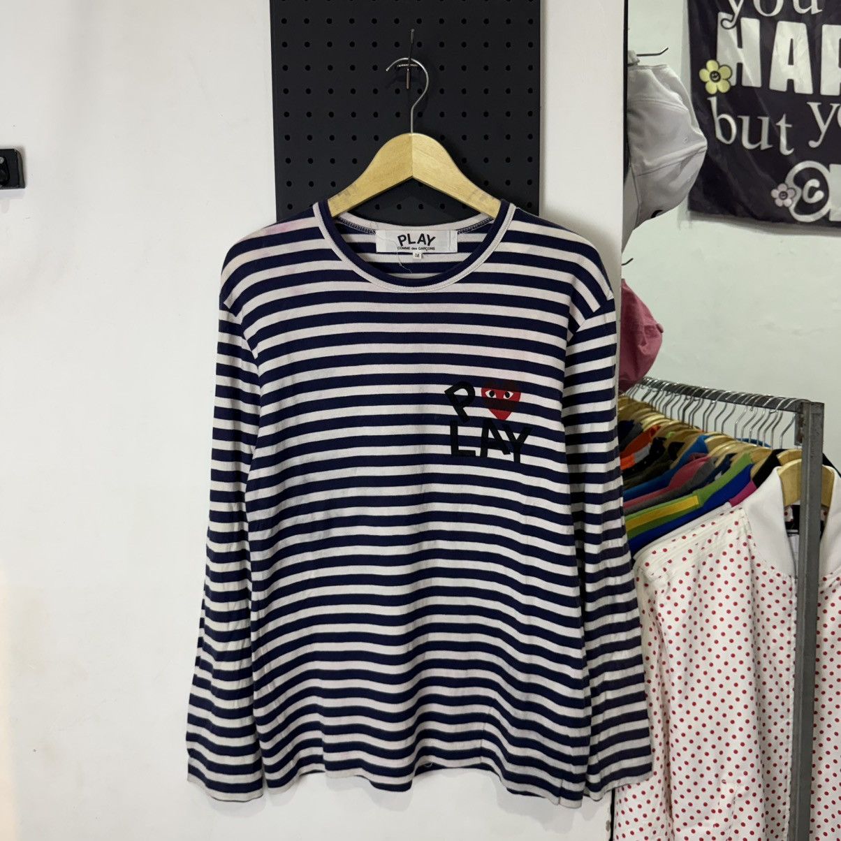 Comme des Garcons PLAY Comme des Garcons stripe longsleeve Size M / US 6-8 / IT 42-44 - 1 Thumbnail